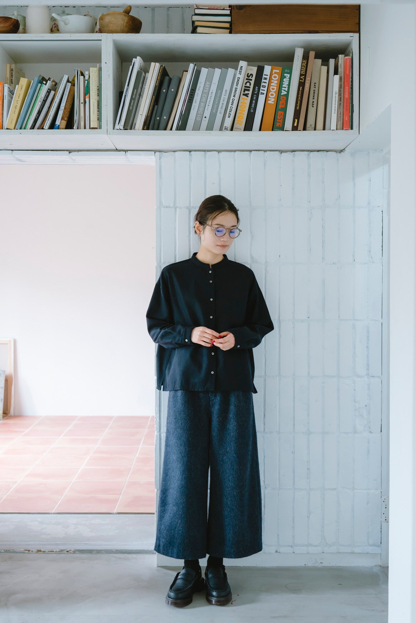 YARRA エコウール裏付き9分丈パンツ YR-1555-274