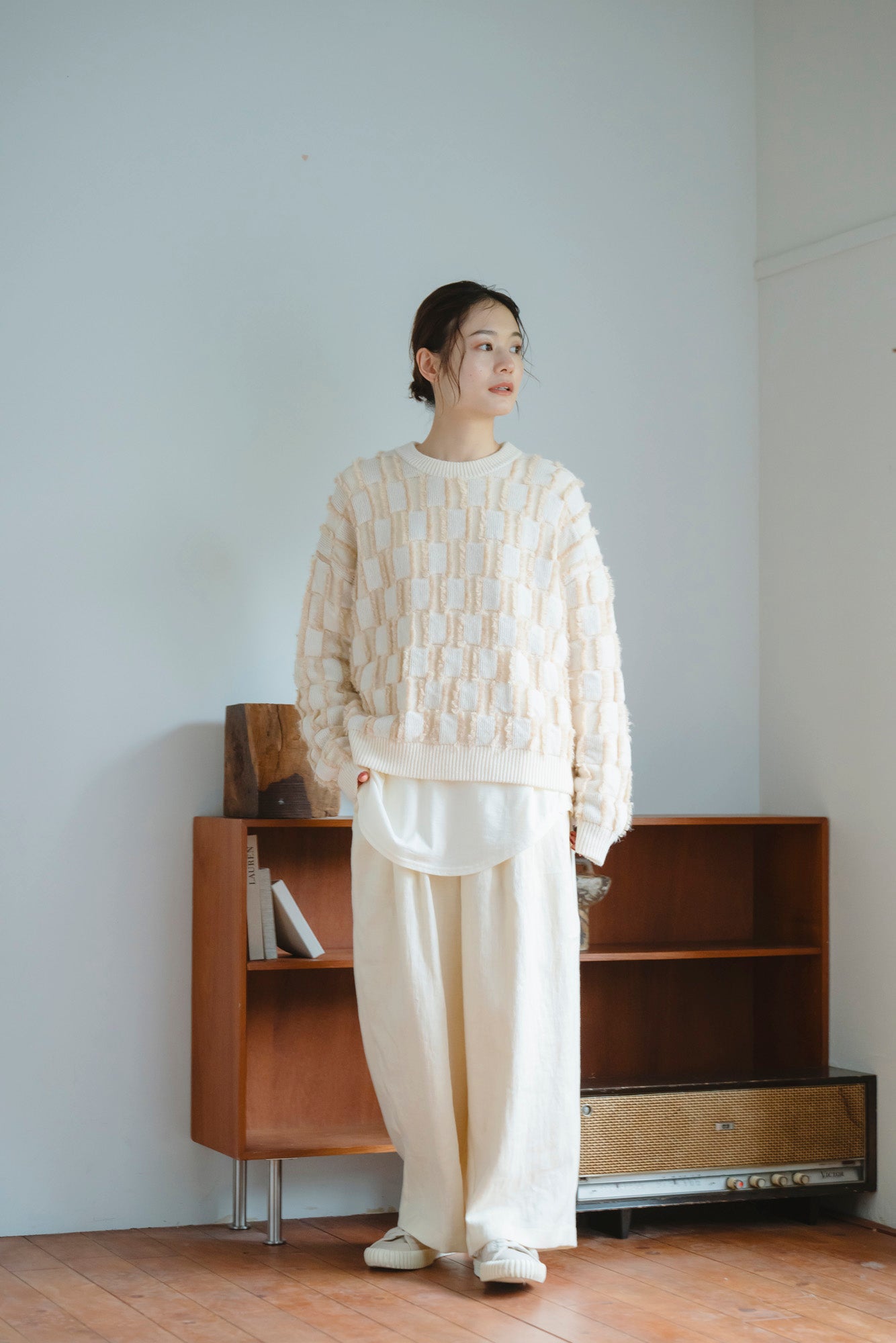 YARRA 綿麻デザインタックパンツ YR-1555-266