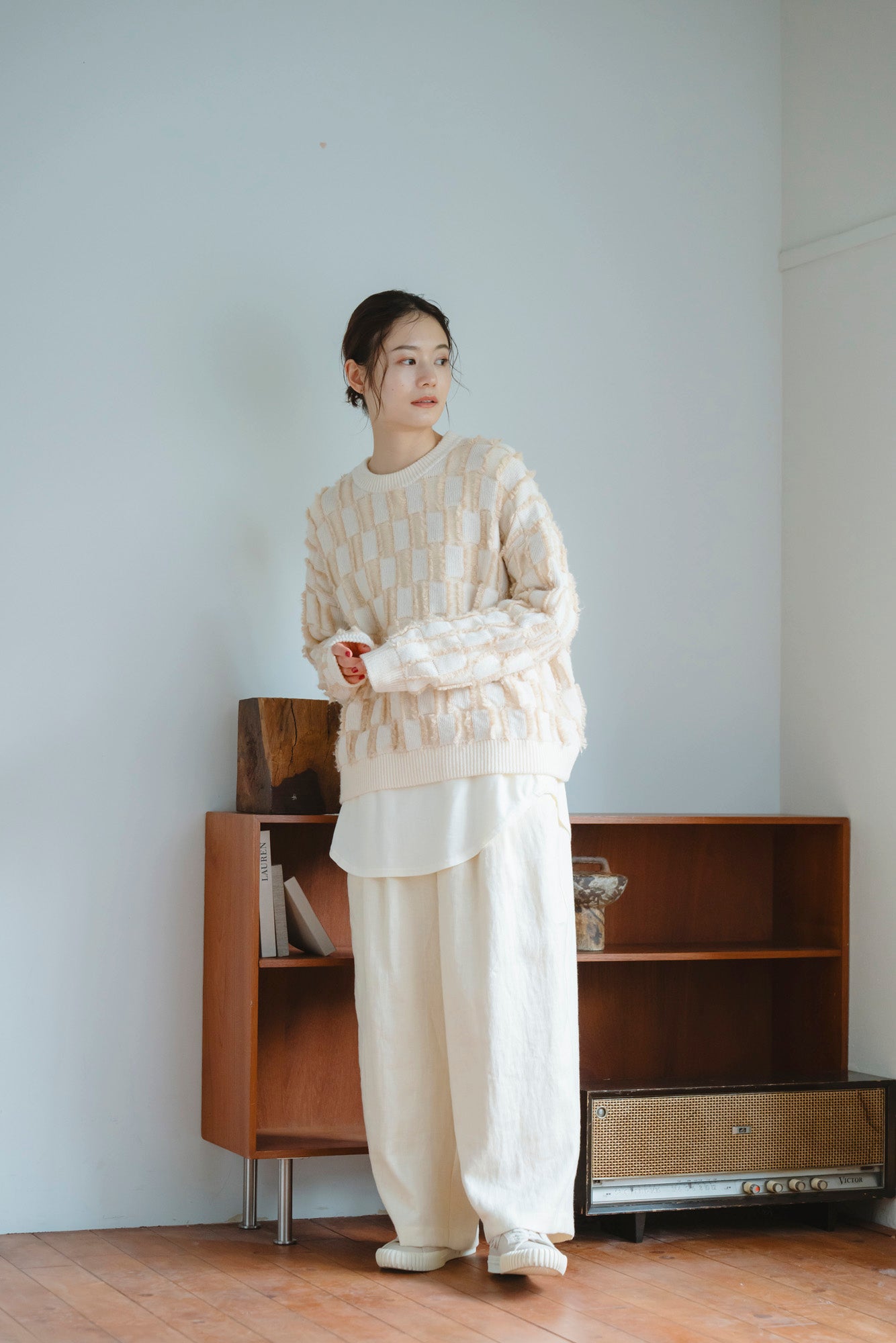 YARRA 綿麻デザインタックパンツ YR-1555-266