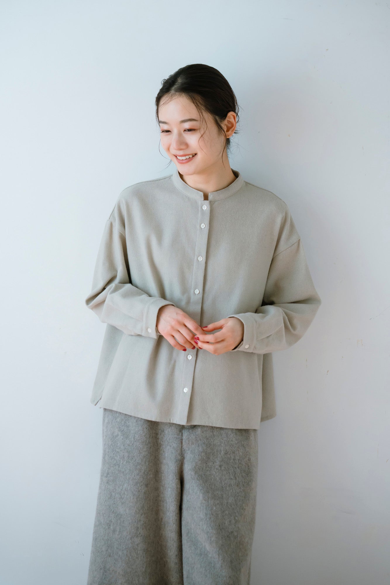 YARRA CORDUR×OXFORDシャツ（WEB限定カラー：ブラウン）YR-1553-265