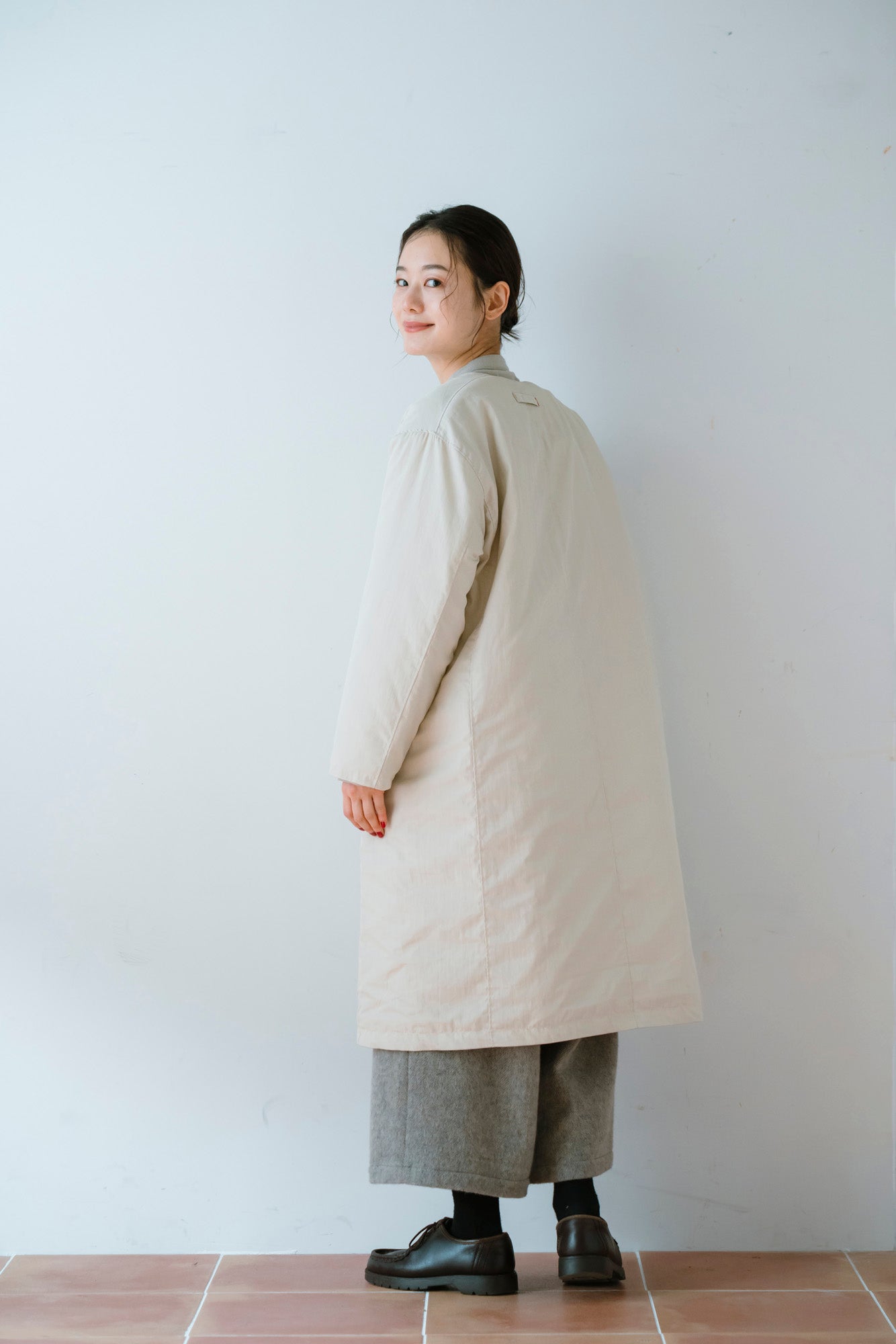 YARRA ヒヨクステッチ中綿キルトコート YR-1557-271