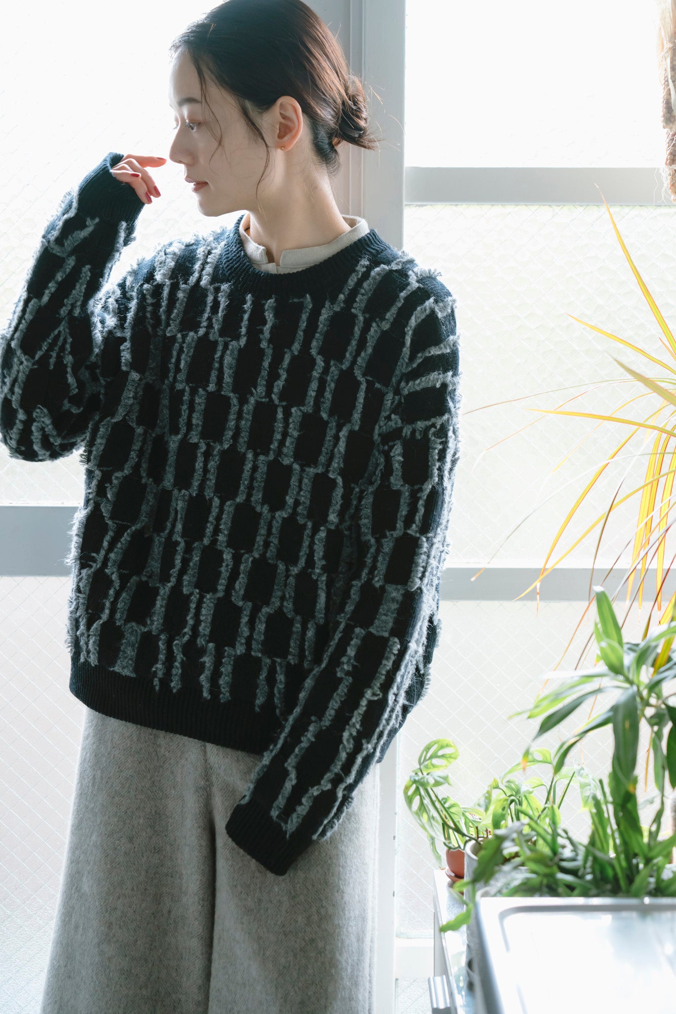 YARRA フリンジニットプルオーバー YR-1552-264