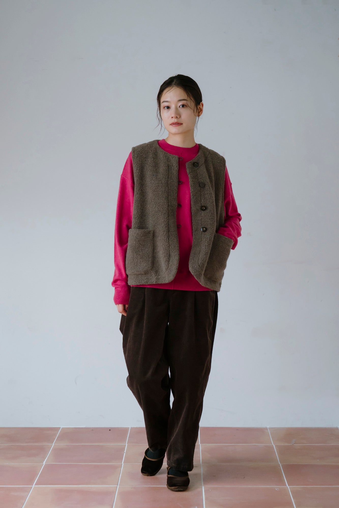 YARRA ウールリッチパイルループベスト YR-1558-255