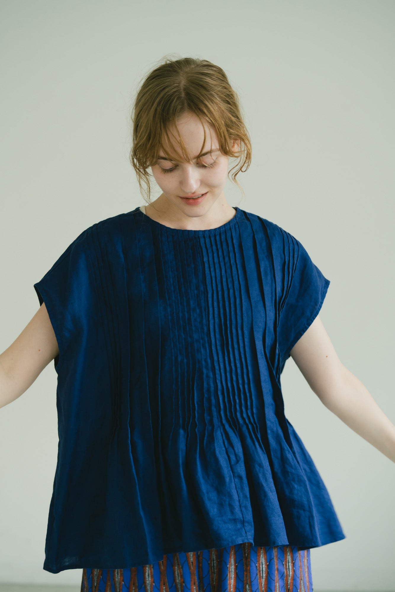 YARRA リネンピンタックワイドベスト YR-1628-277