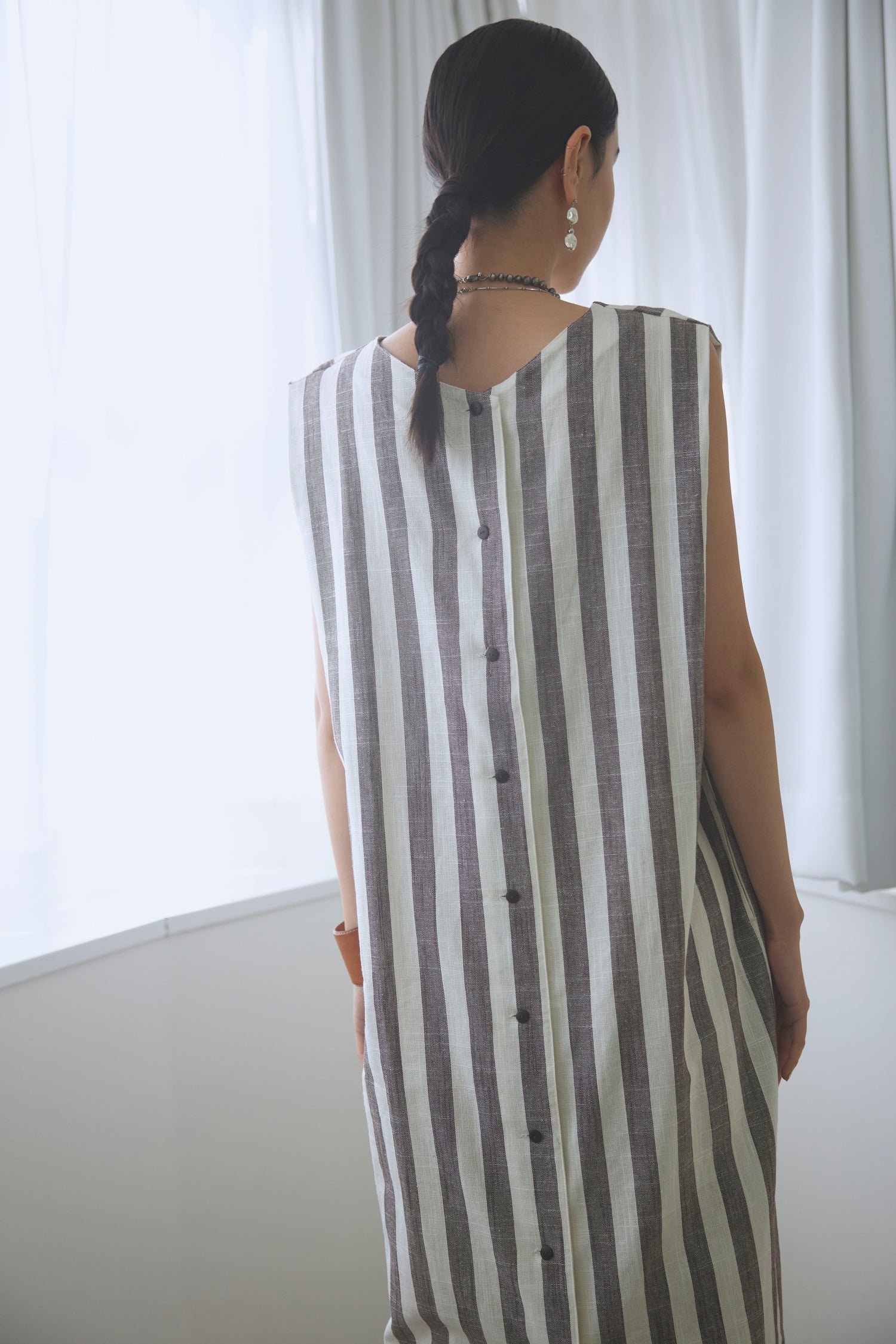 doux bleu リネンコットンノースリーブワンピース DB-2424-071
