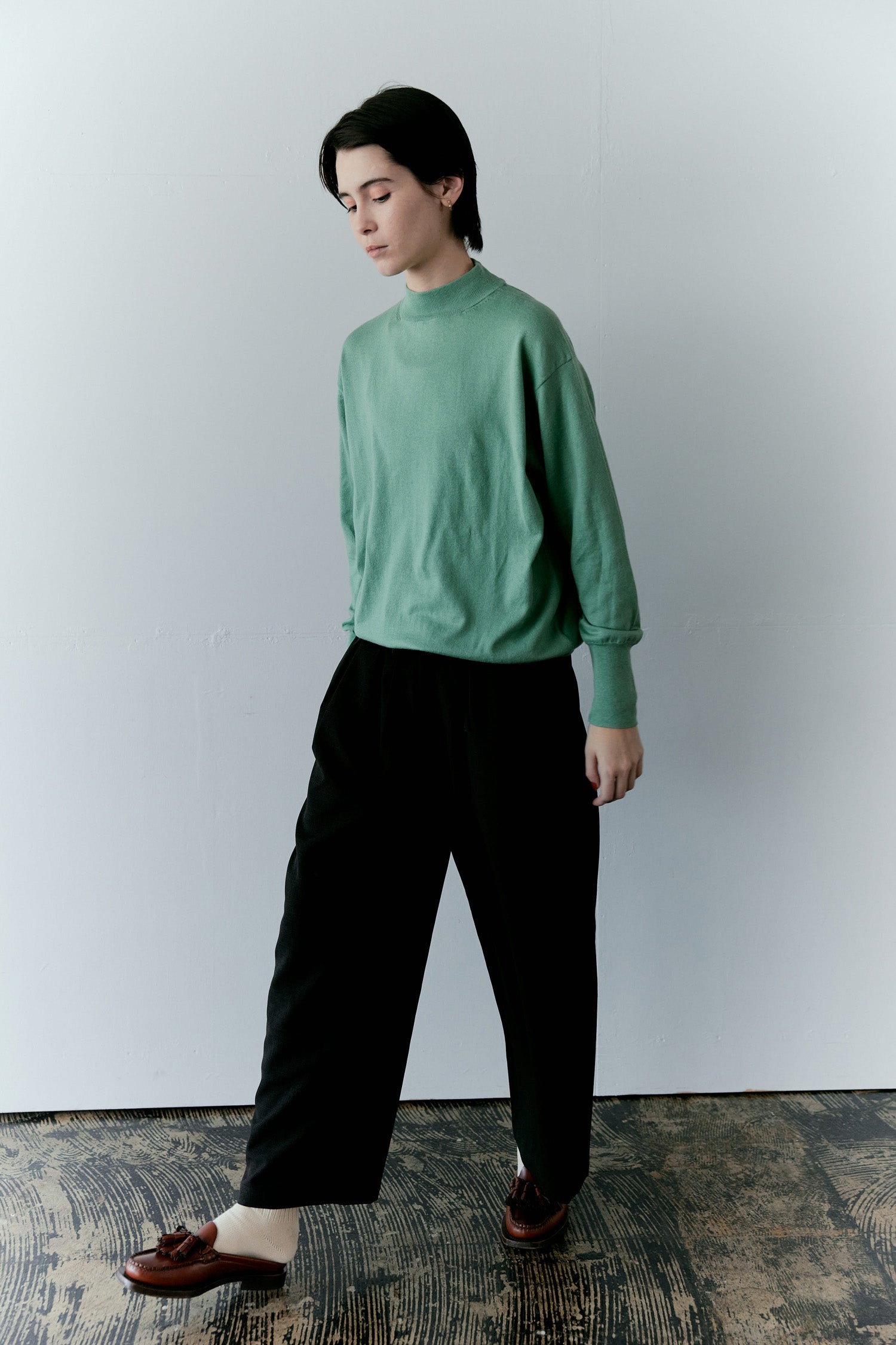 doux bleu コットンシルクカシミアプルオーバー DB-2552-045