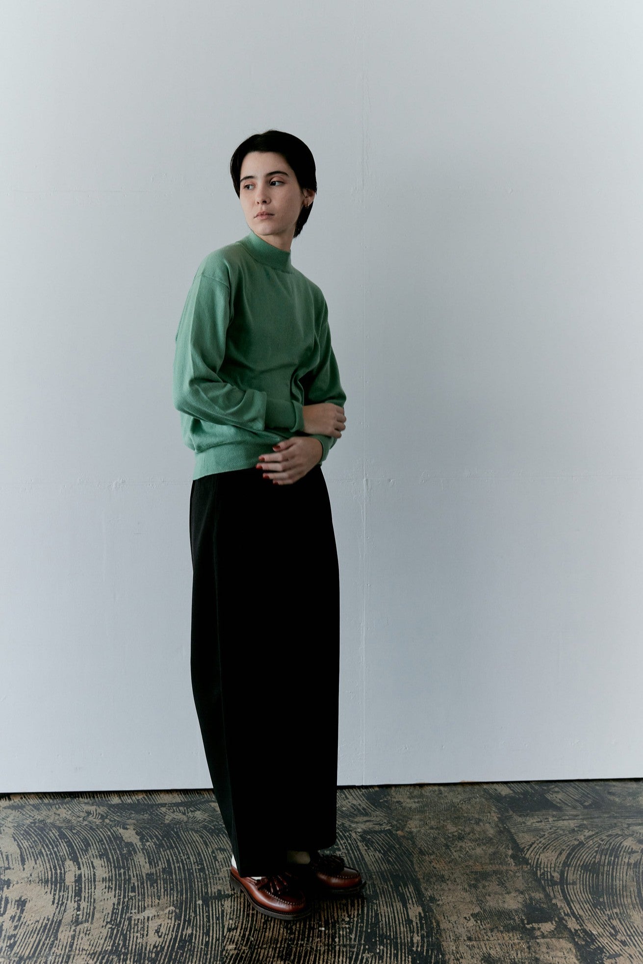 doux bleu コットンシルクカシミアプルオーバー DB-2552-045