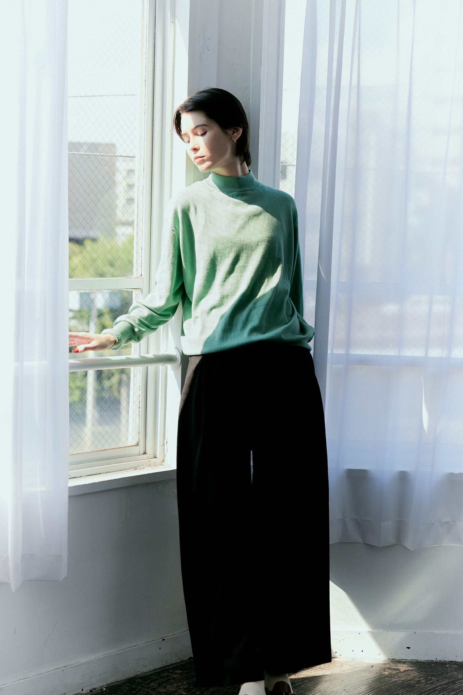 doux bleu コットンシルクカシミアプルオーバー DB-2552-045