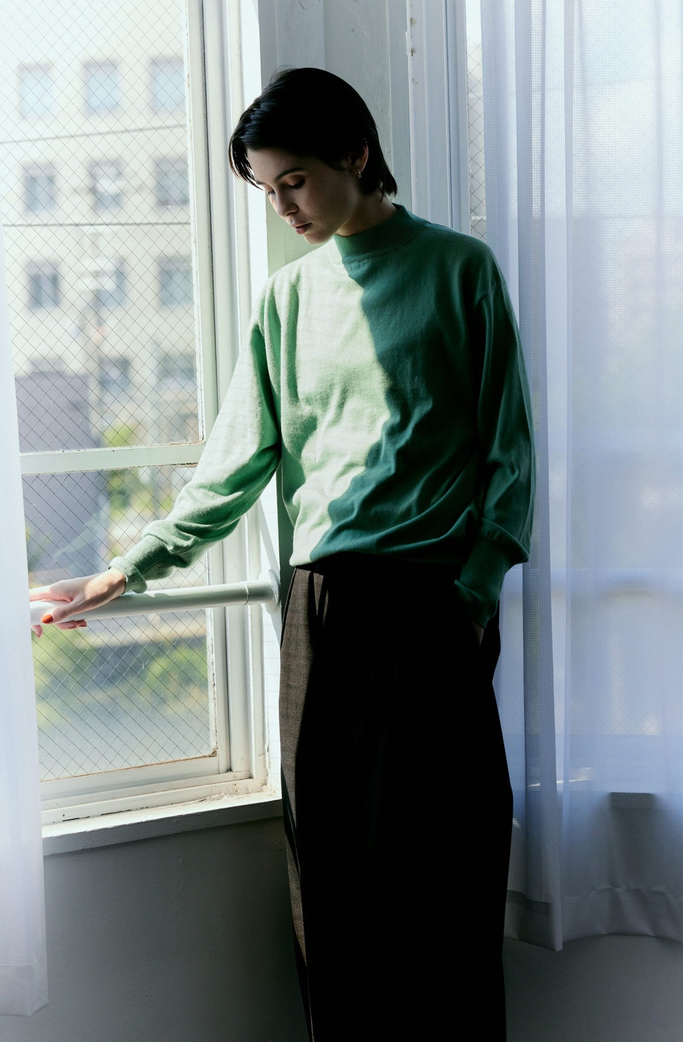 doux bleu コットンシルクカシミアプルオーバー DB-2552-045