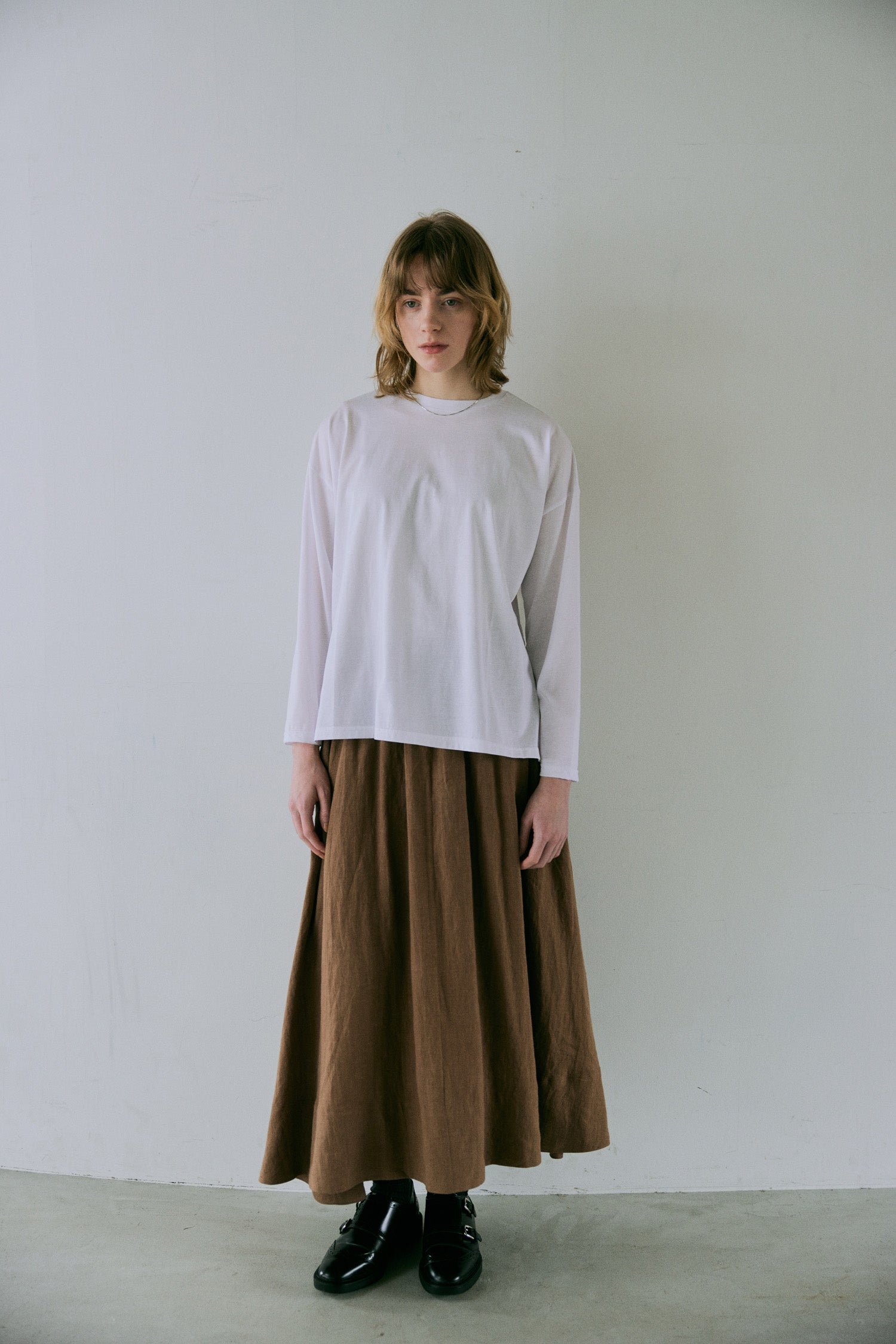 doux bleu リネンギャザースカート DB-2546-012