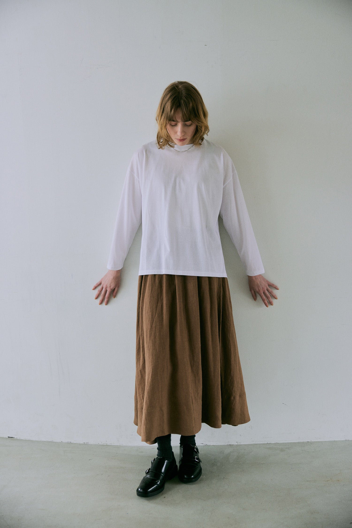 doux bleu リネンギャザースカート DB-2546-012