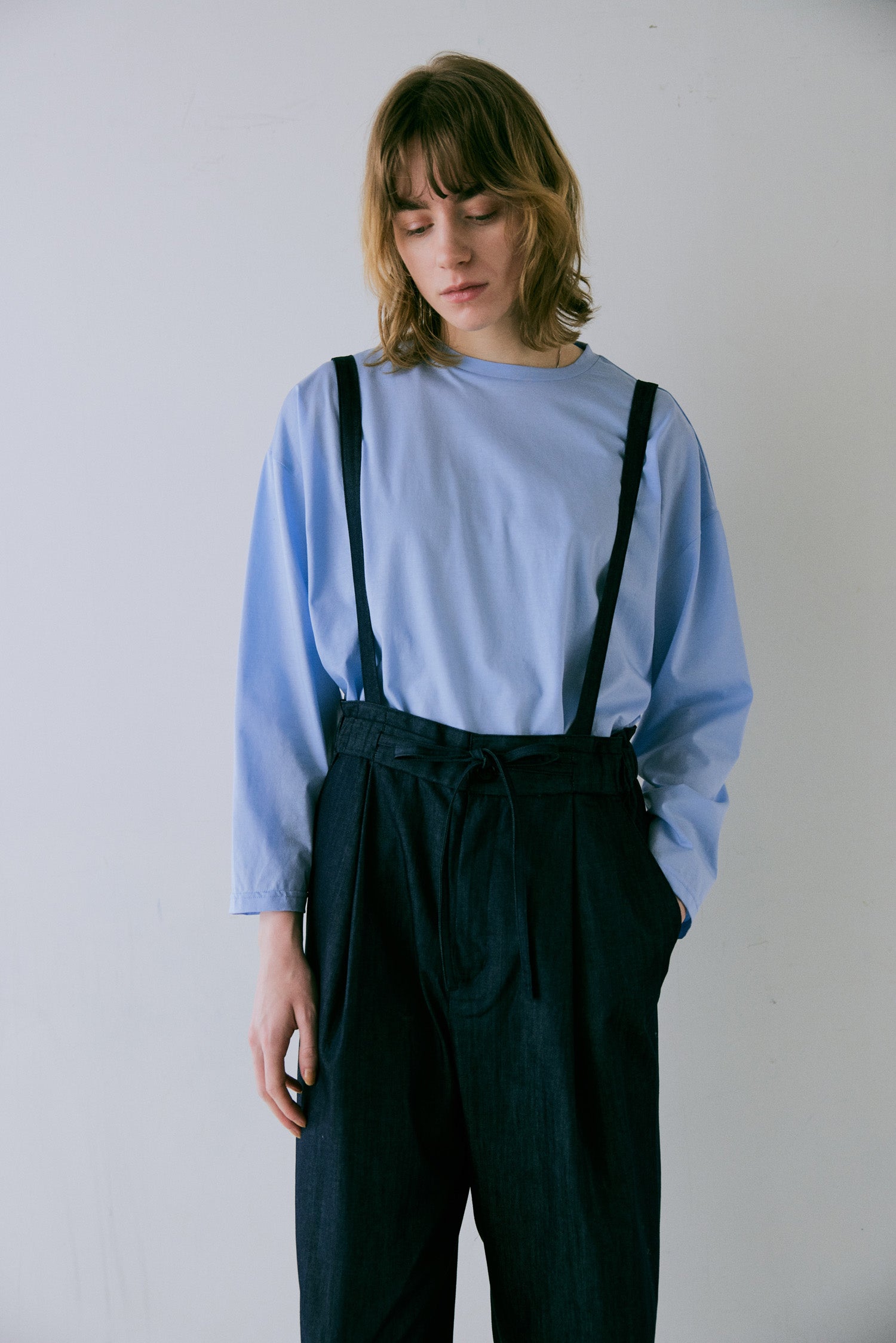 doux bleu ライトデニム サロペット DB-2545-005