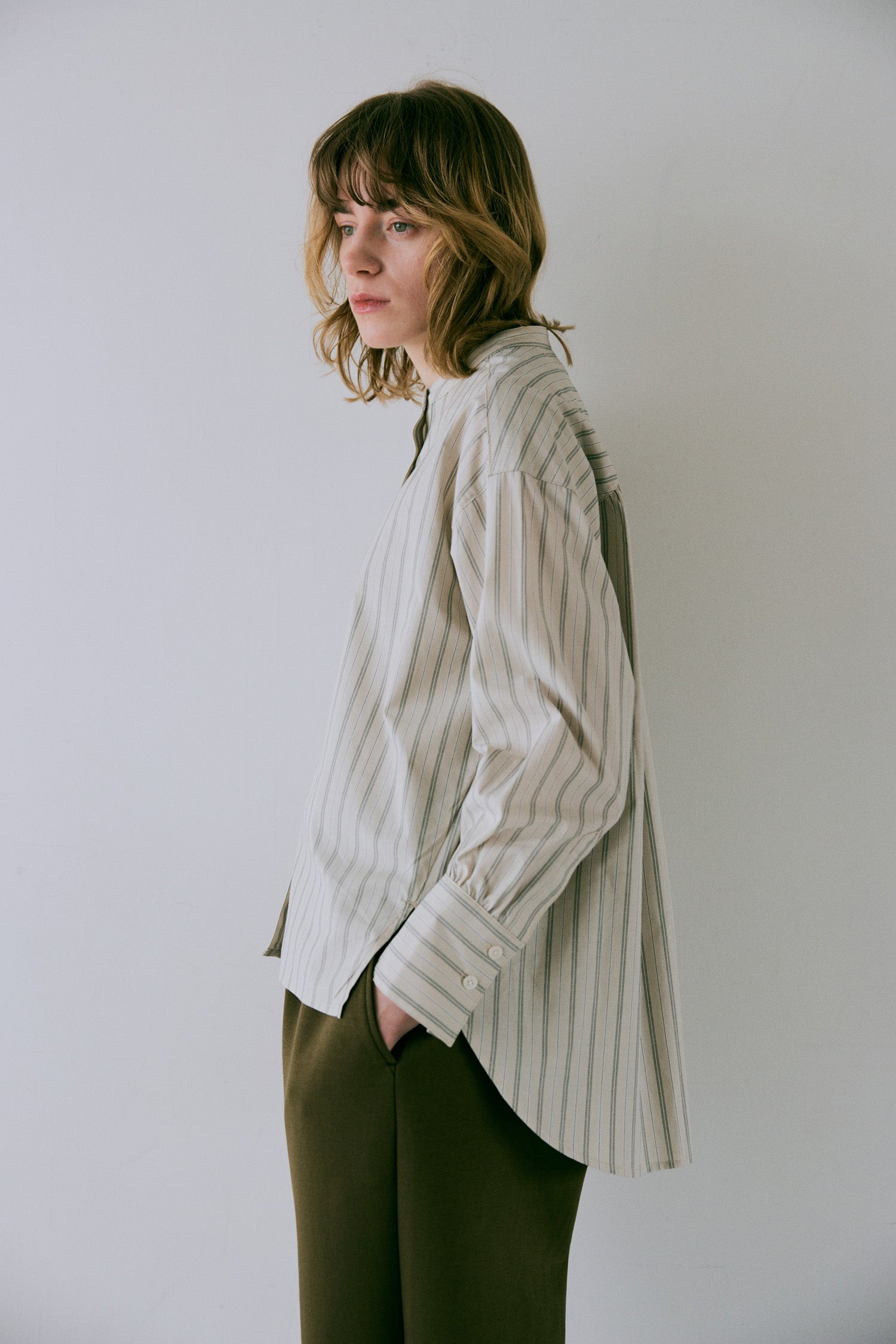 doux bleu バックギャザーシャツ DB-2543-028