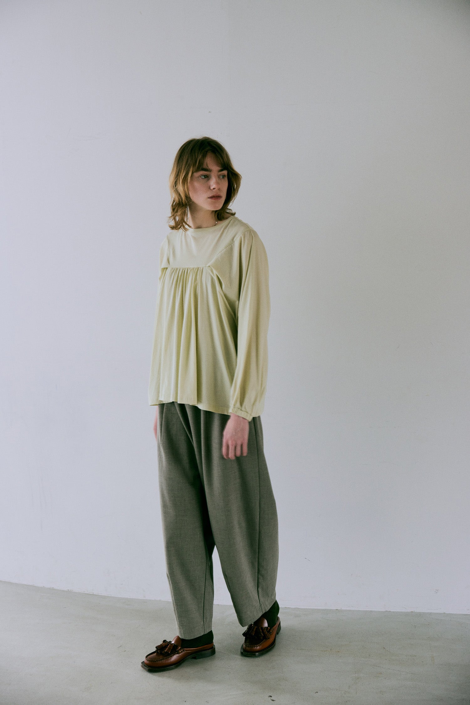 doux bleu シルケットコットン タックプルオーバー DB-2541-002