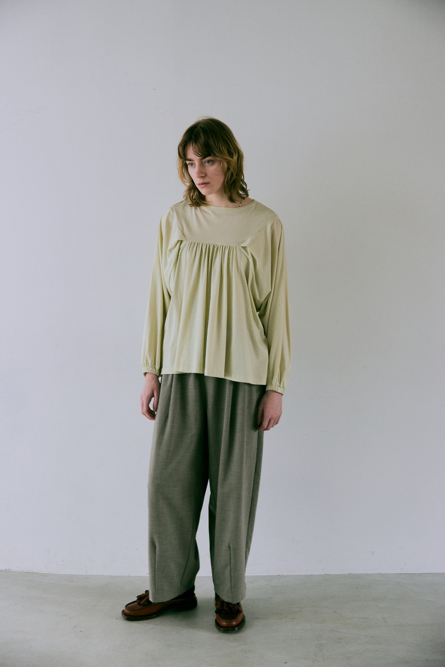 doux bleu シルケットコットン タックプルオーバー DB-2541-002