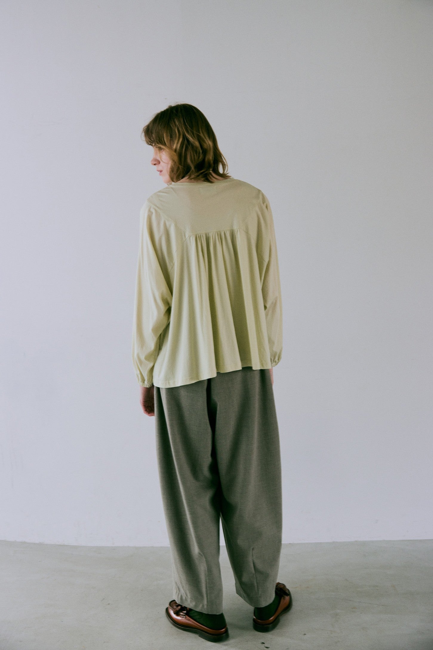 doux bleu シルケットコットン タックプルオーバー DB-2541-002