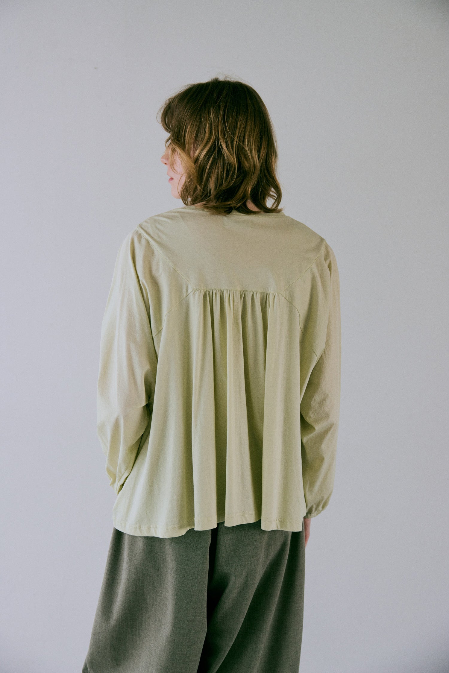 doux bleu シルケットコットン タックプルオーバー DB-2541-002