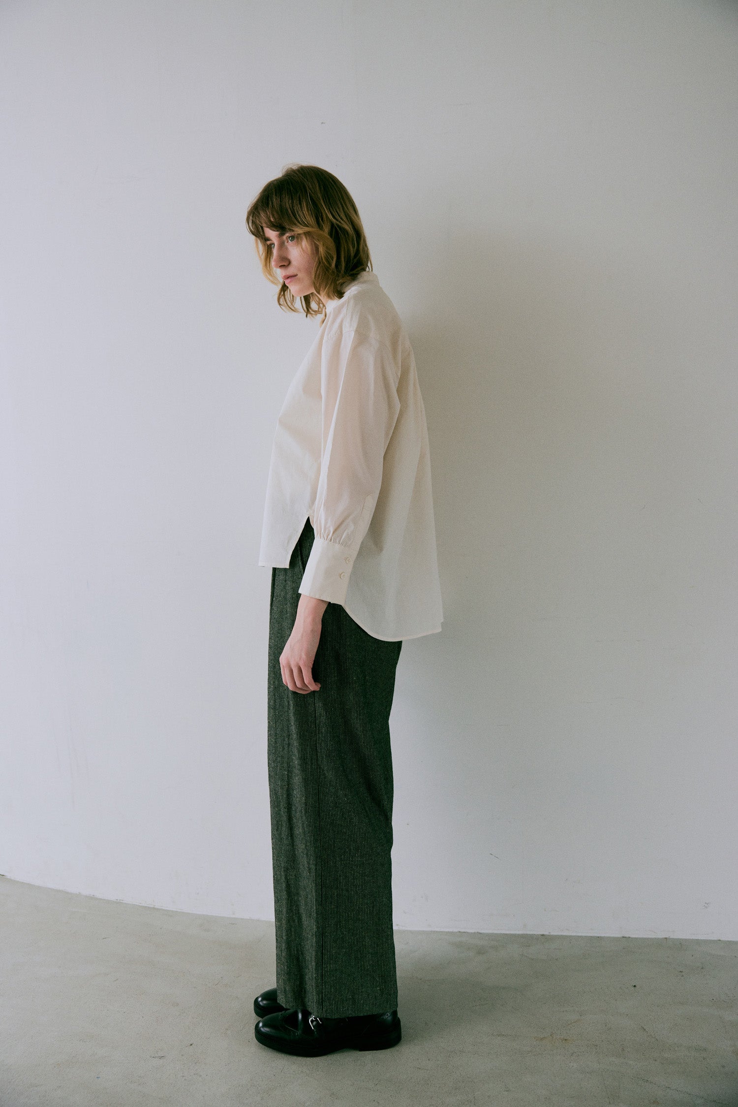 doux bleu バックギャザーシャツ DB-2543-028