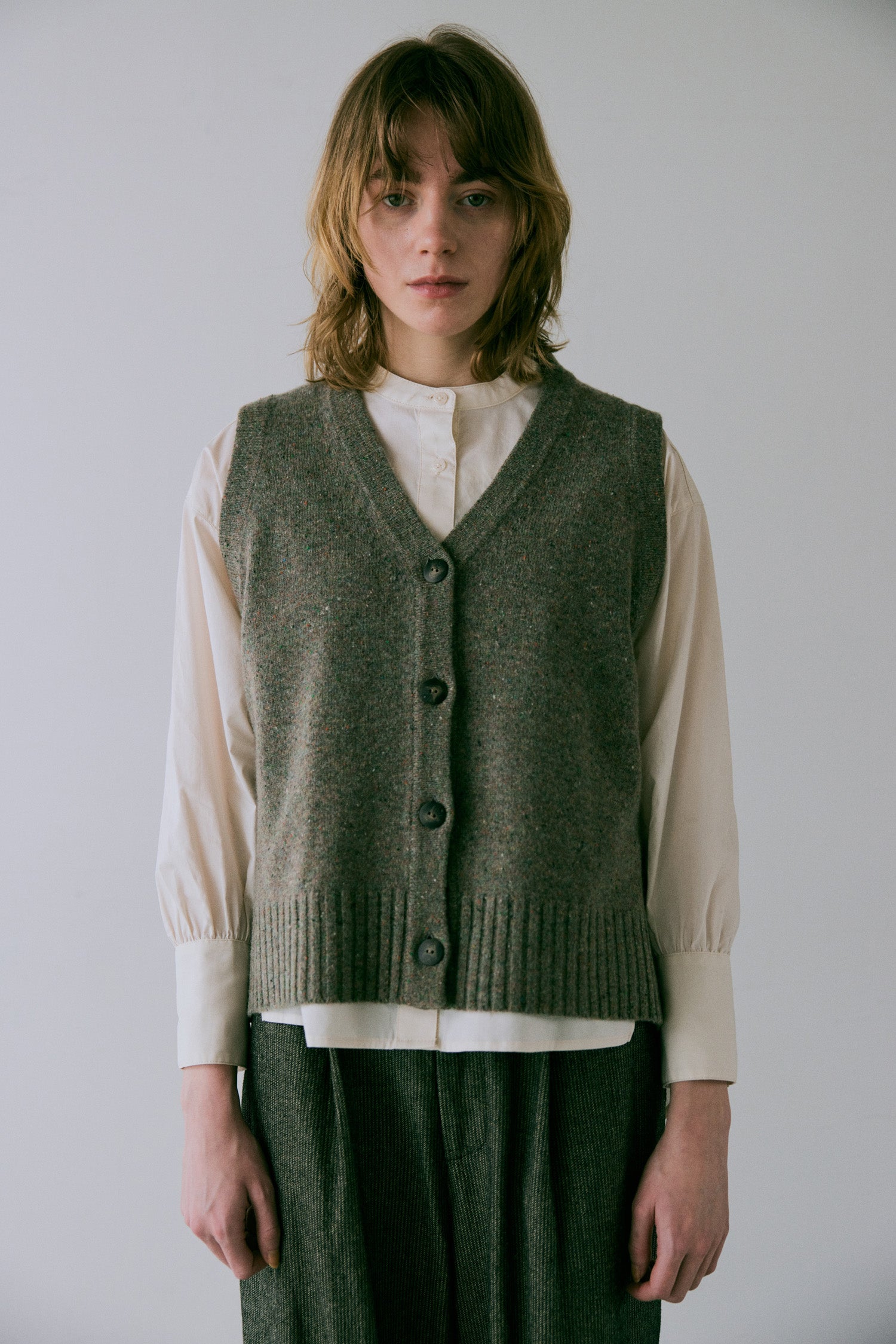 doux bleu バックギャザーシャツ DB-2543-028