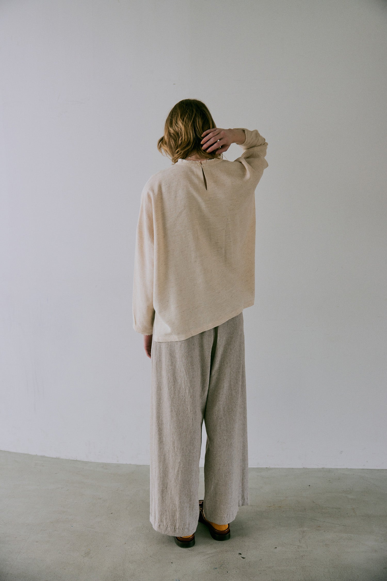 doux bleu コットンリネン ワイドプルオーバー DB-2543-014