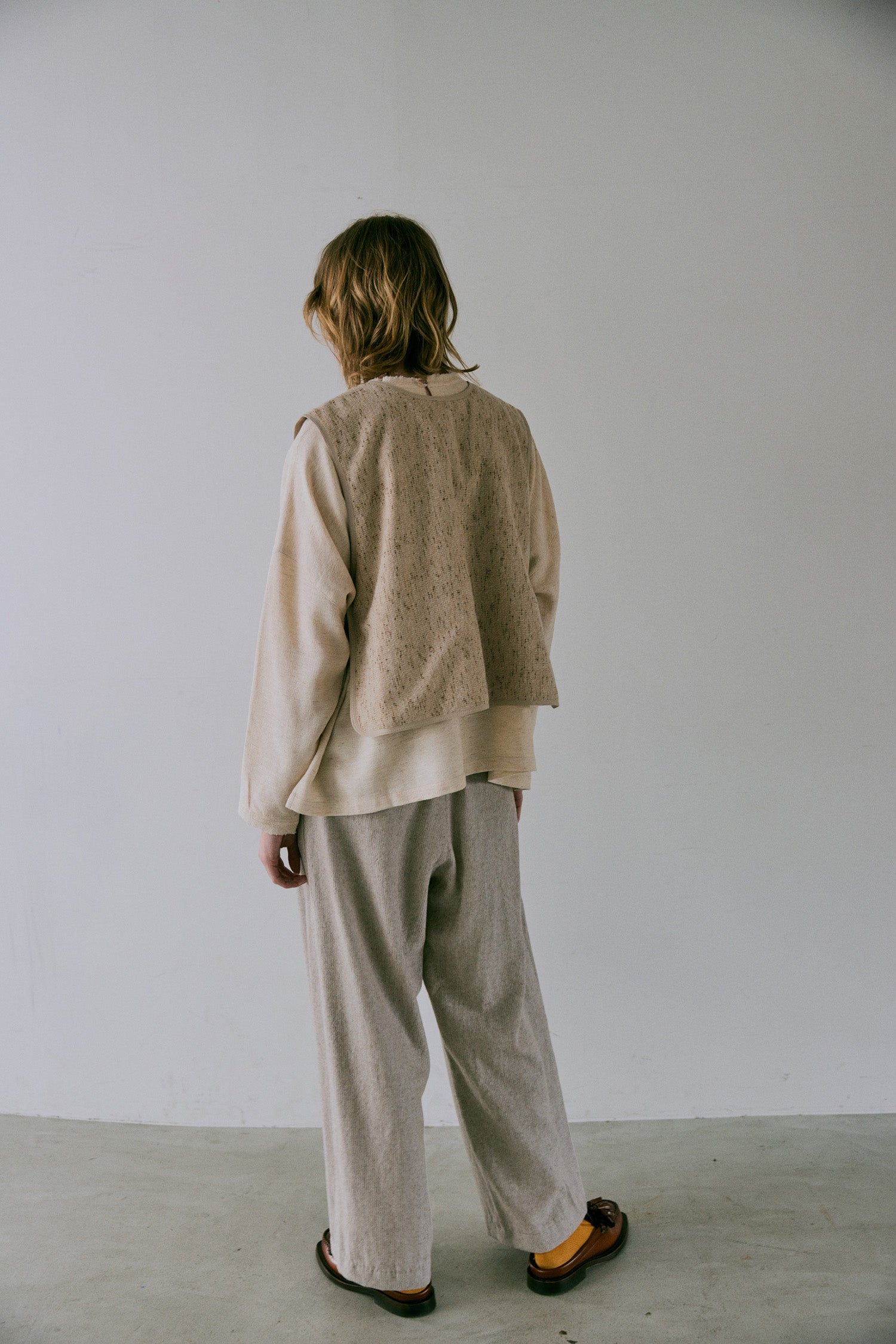 doux bleu ミックスツイード2WAYベスト DB-2548-027