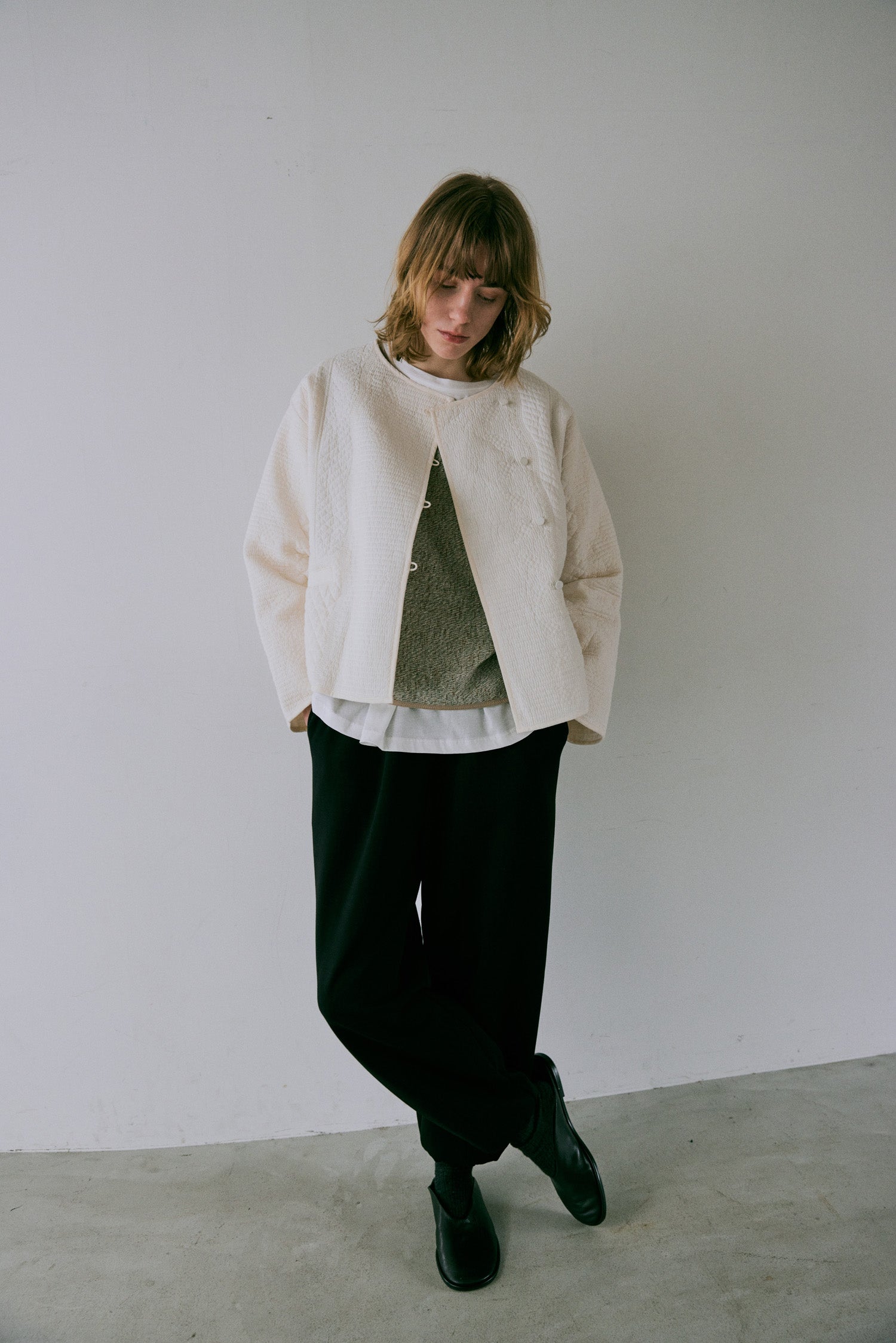 doux bleu タック ジョガーパンツ DB-2545-029