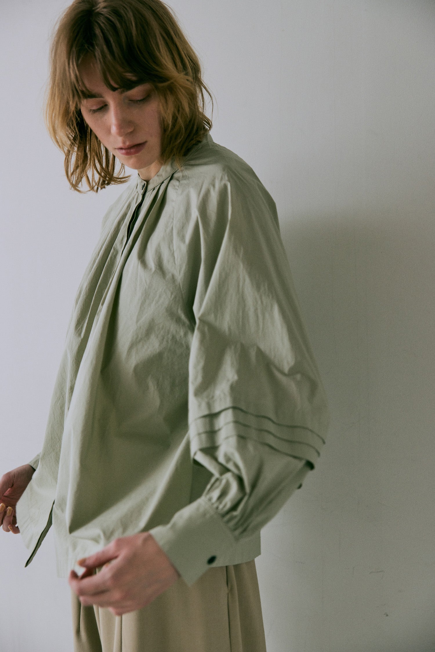 doux bleu コットンタックブラウス DB-2543-038