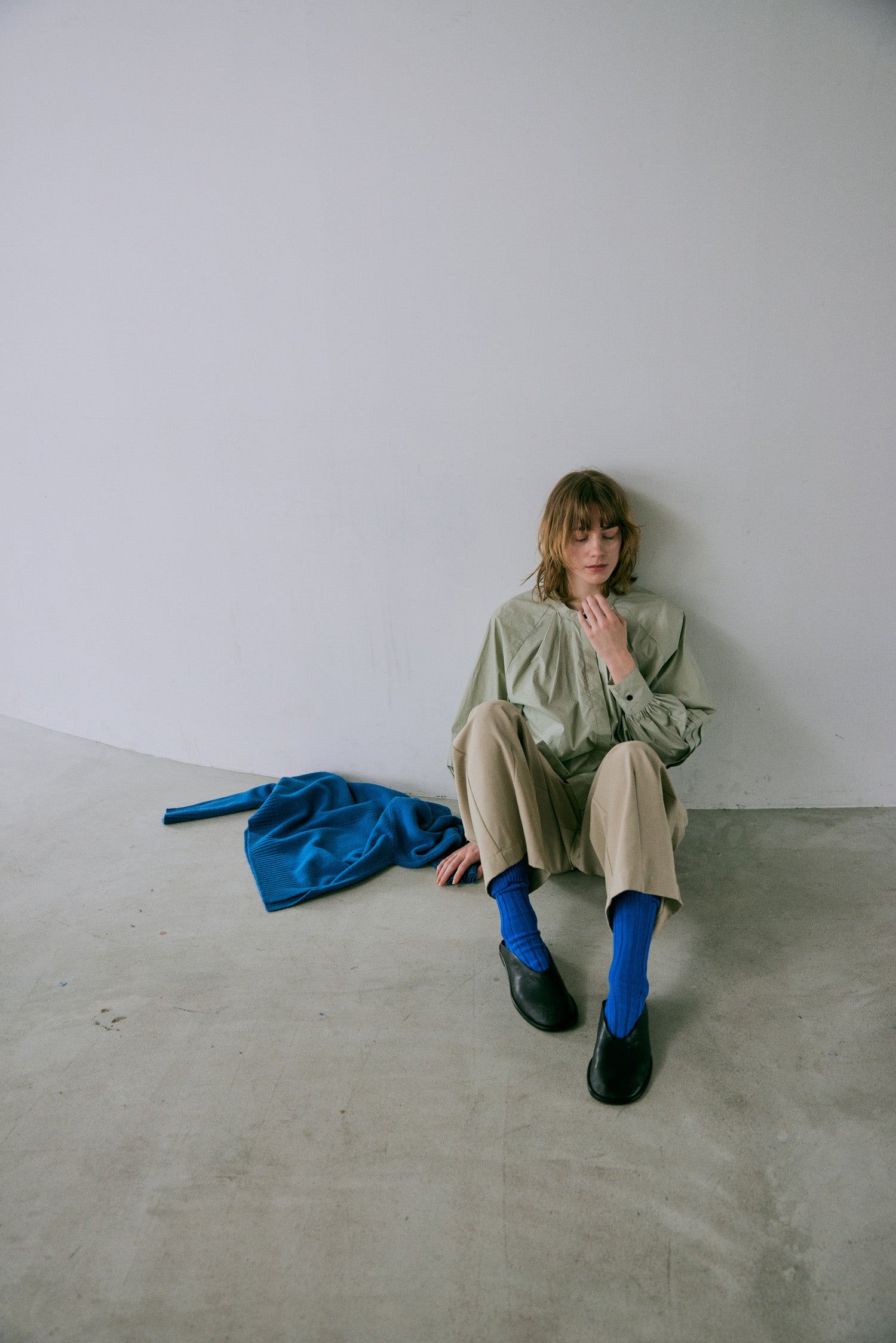 doux bleu コットンタックブラウス DB-2543-038