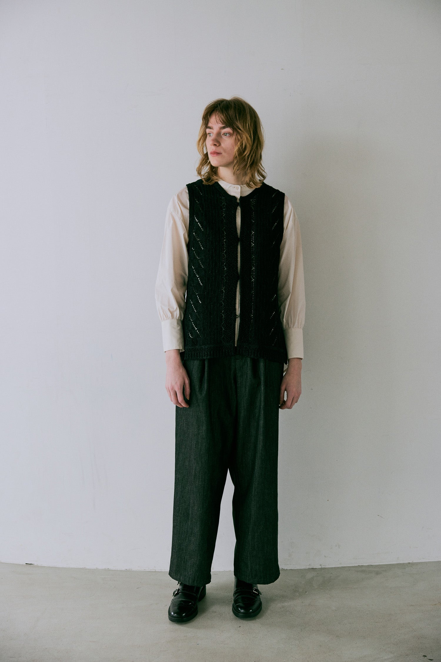 doux bleu リネンレーヨン ストライプパンツ DB-2545-015