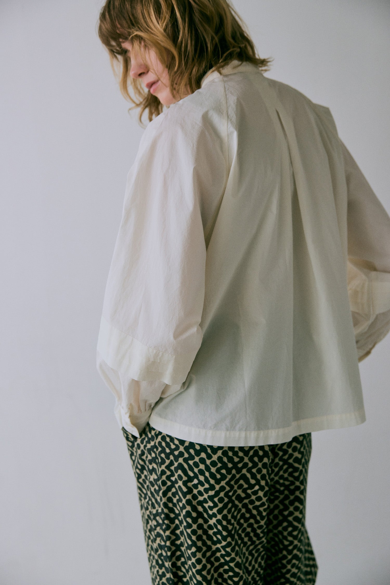 doux bleu コットンタックブラウス DB-2543-038