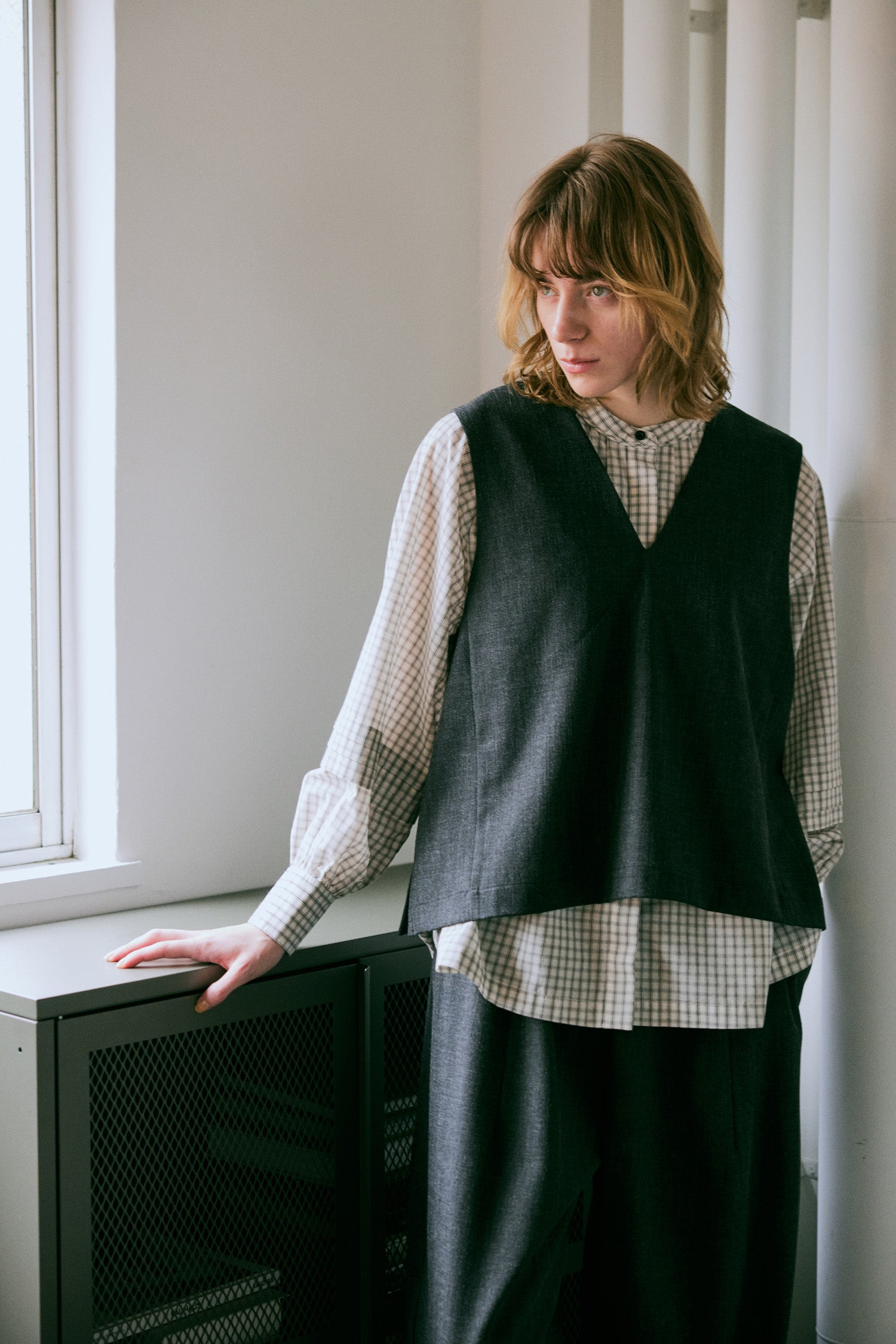 doux bleu コットンタックブラウス DB-2543-038