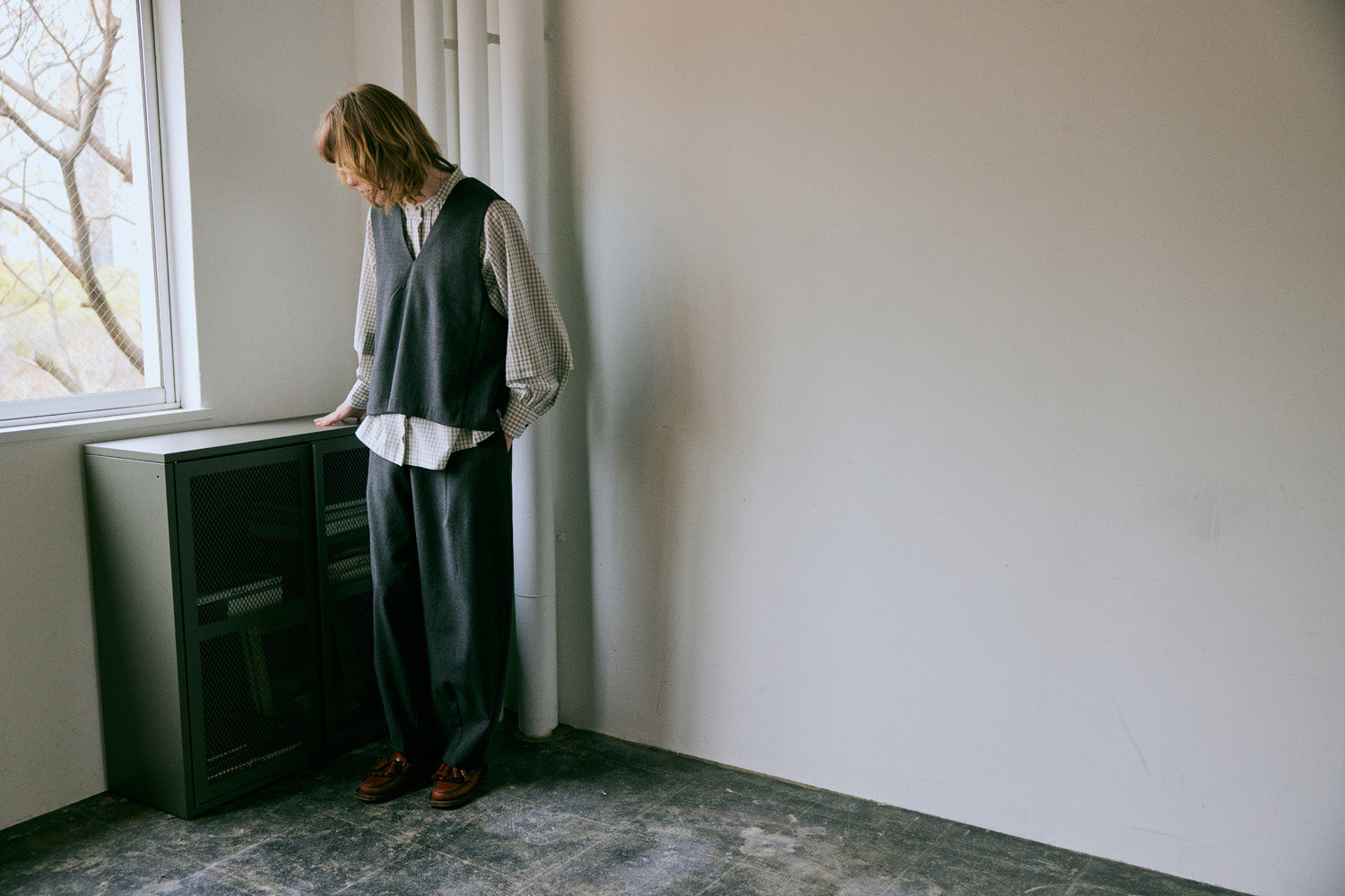 doux bleu タックボリュームパンツ DB-2545-024