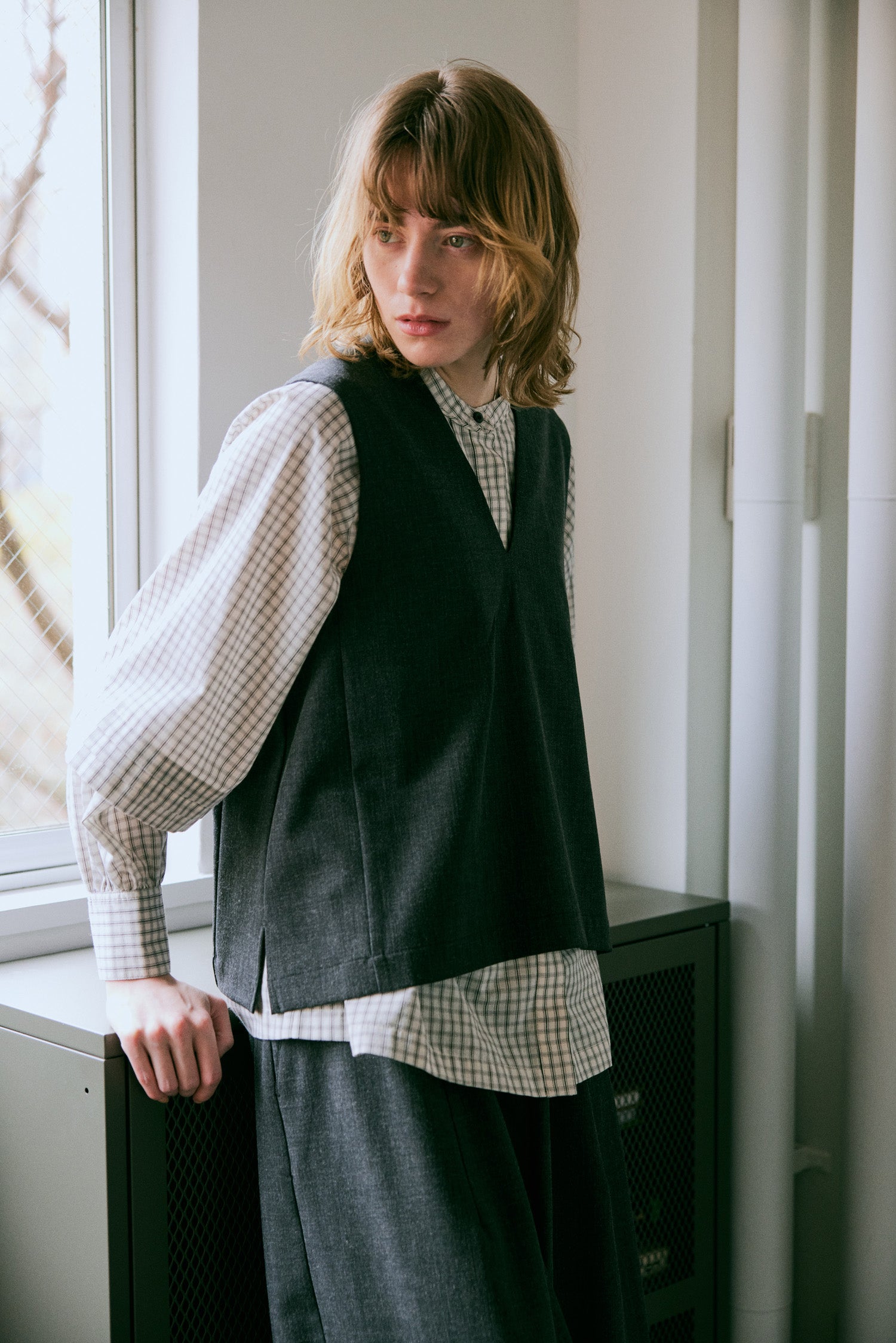 doux bleu 2WAY Vネックベスト DB-2548-023