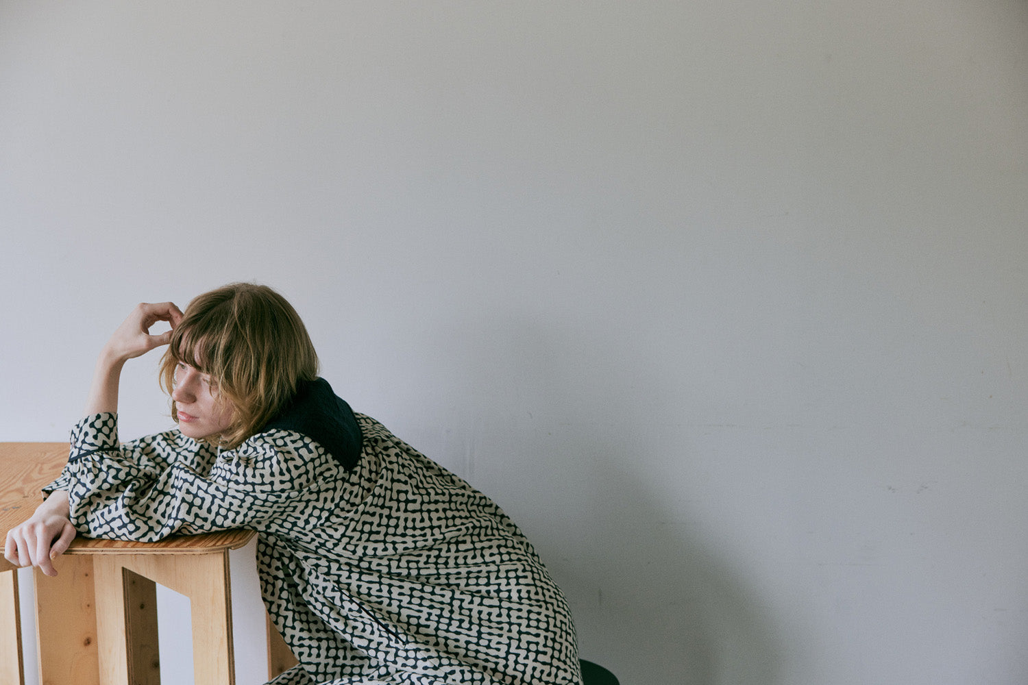 doux bleu インドプリント キルトヨークワンピース DB-2544-008