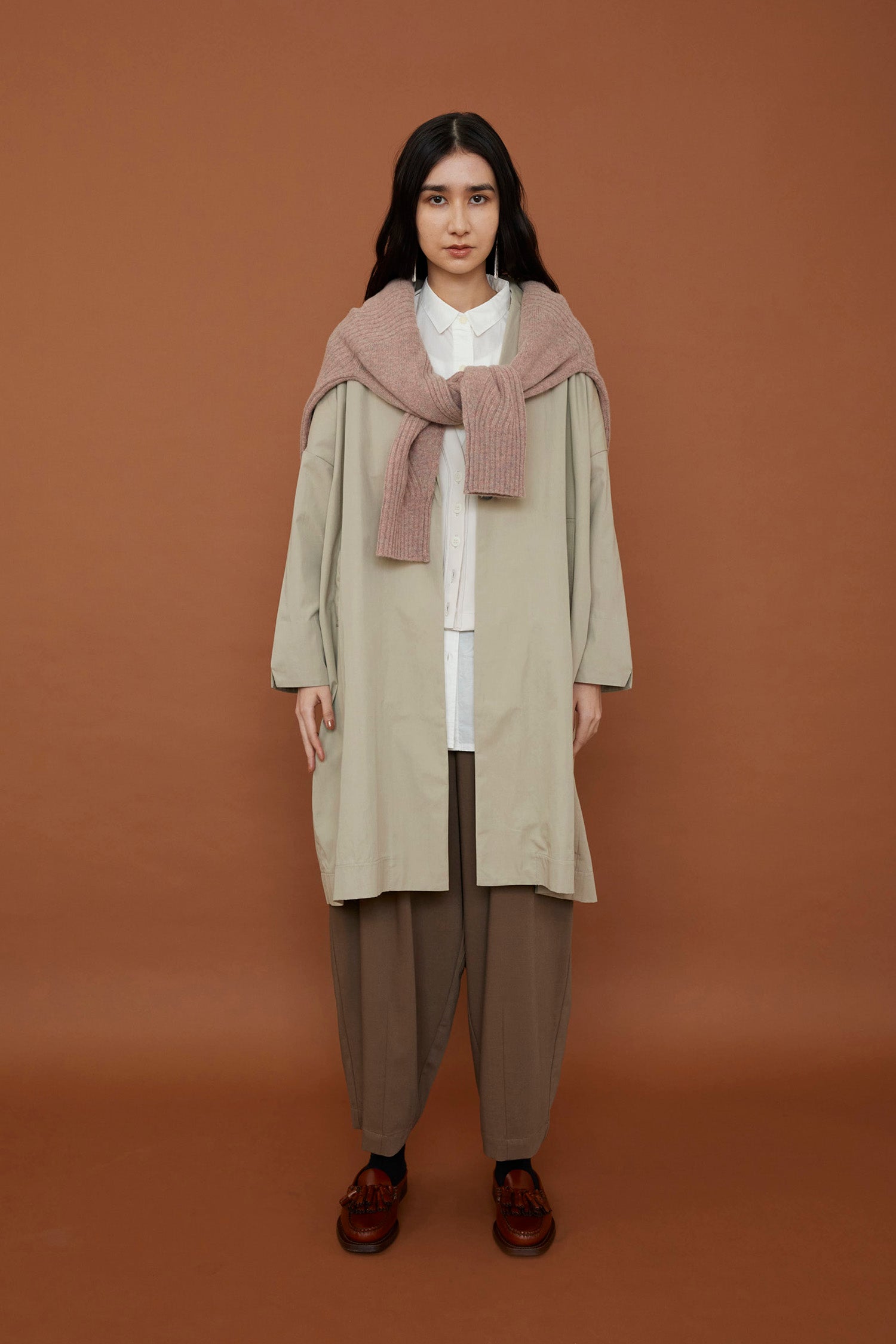 doux bleu コットンナイロン ワイドチェスターコート DB-2557-062