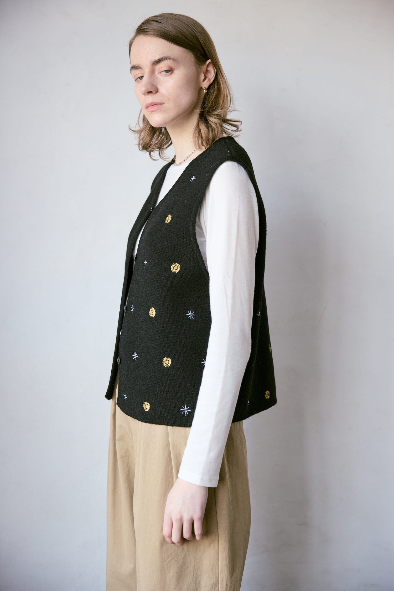 doux bleu コットンカシミヤ フライスプルオーバー DB-2641-013
