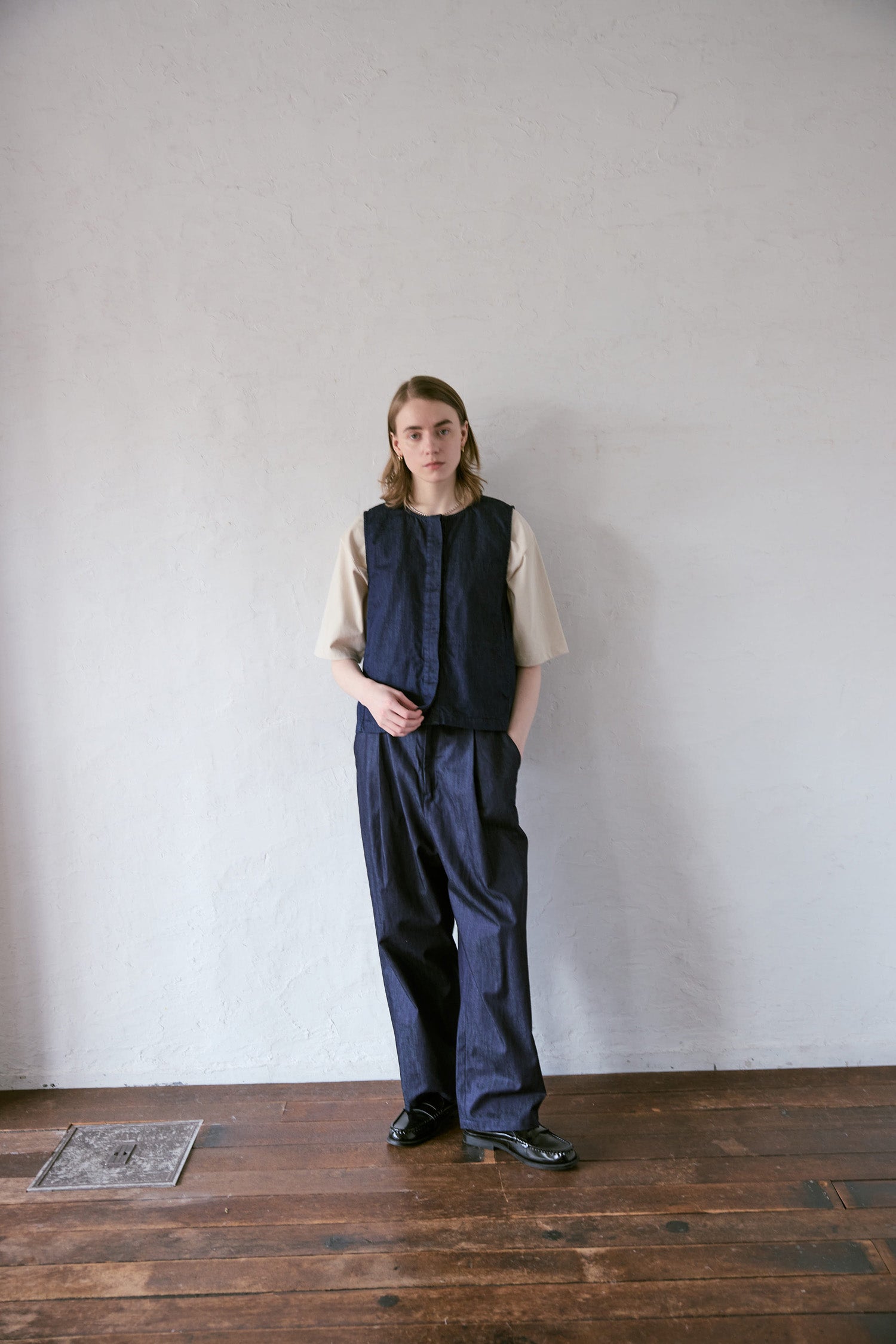 doux bleu ライトデニム サロペット DB-2645-005