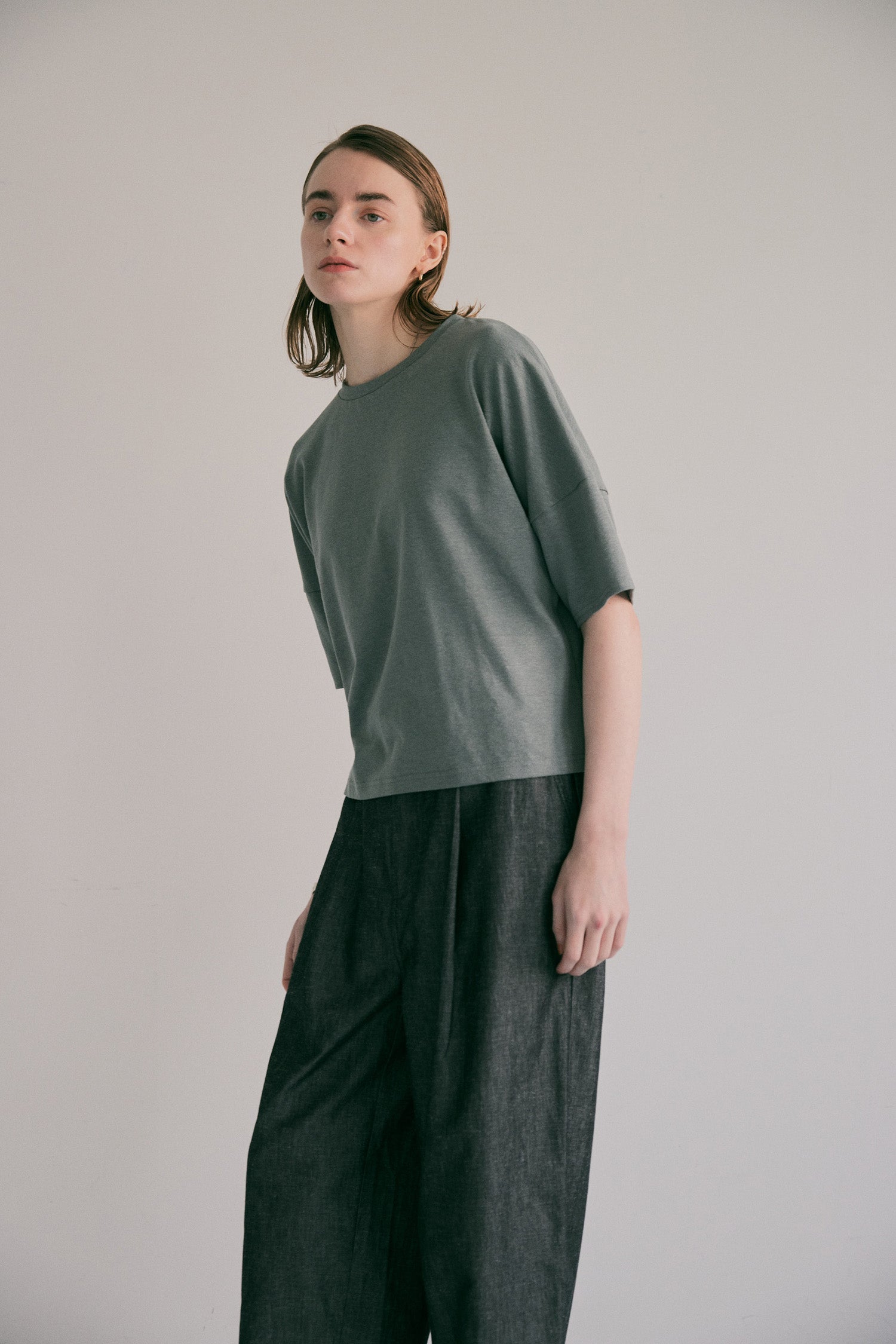 doux bleu リネン ドロップショルダーTシャツ DB-2621-078