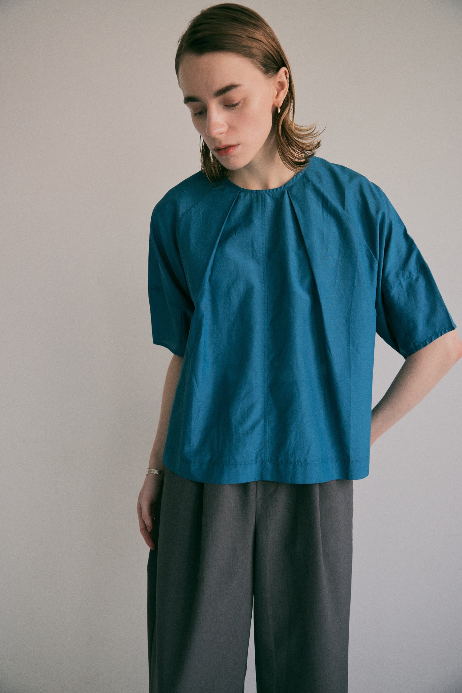 doux bleu コットンシルクブラウス DB-2623-072