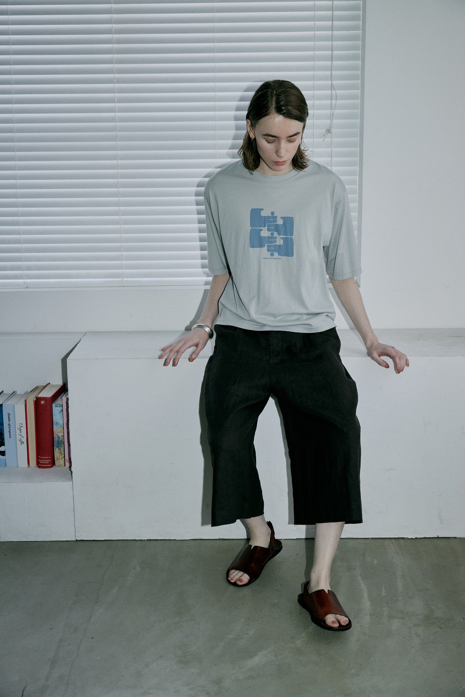 doux bleu ハンドプリントTシャツ DB-2621-060
