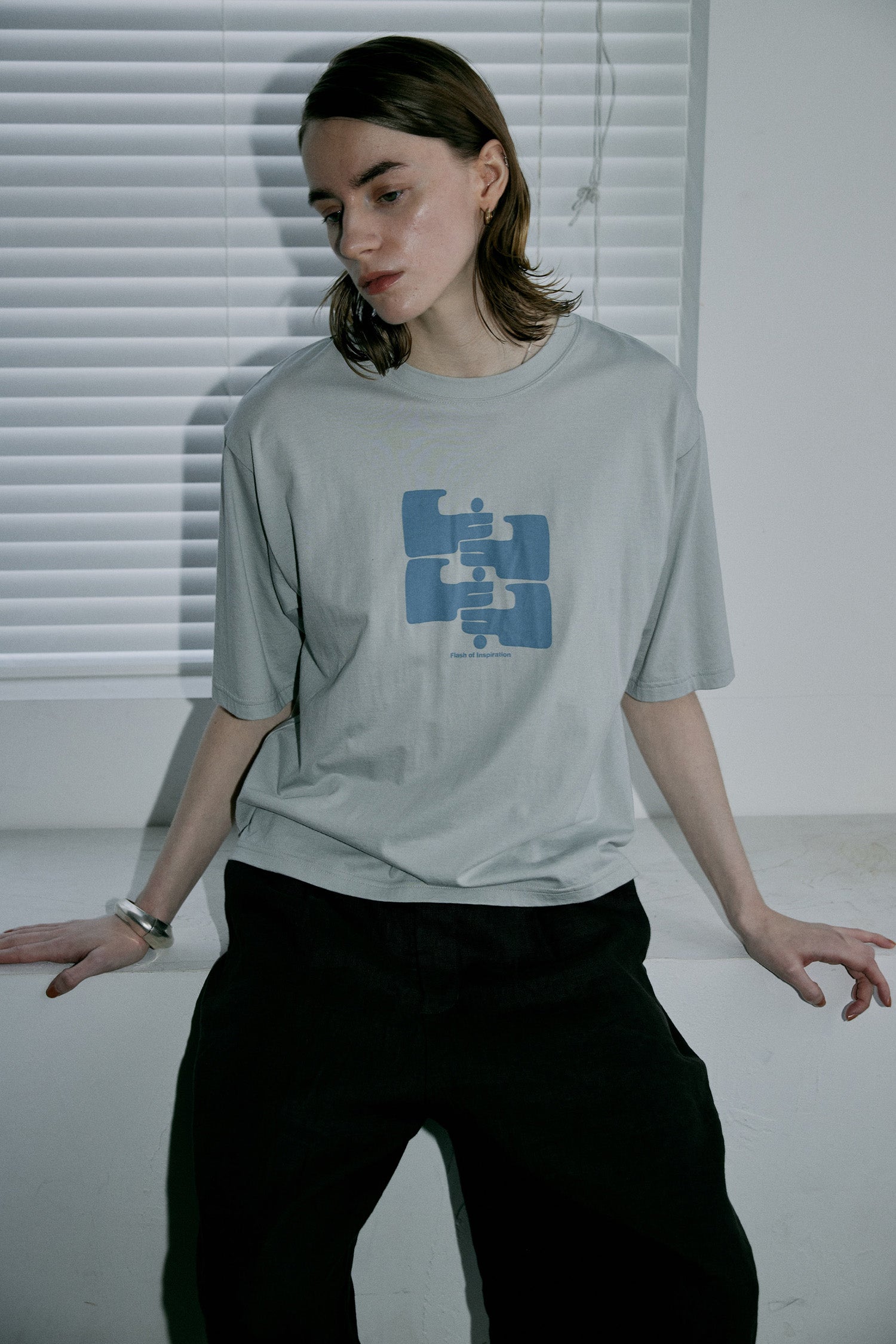 doux bleu ハンドプリントTシャツ DB-2621-060