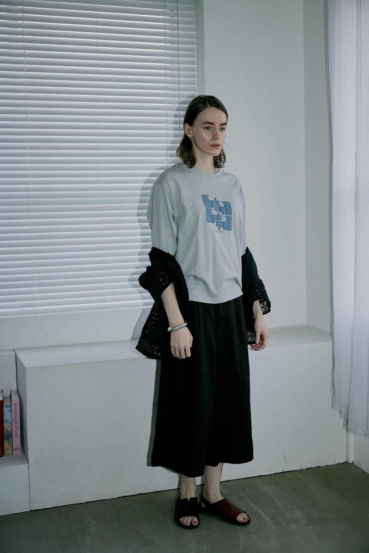 doux bleu ハンドプリントTシャツ DB-2621-060