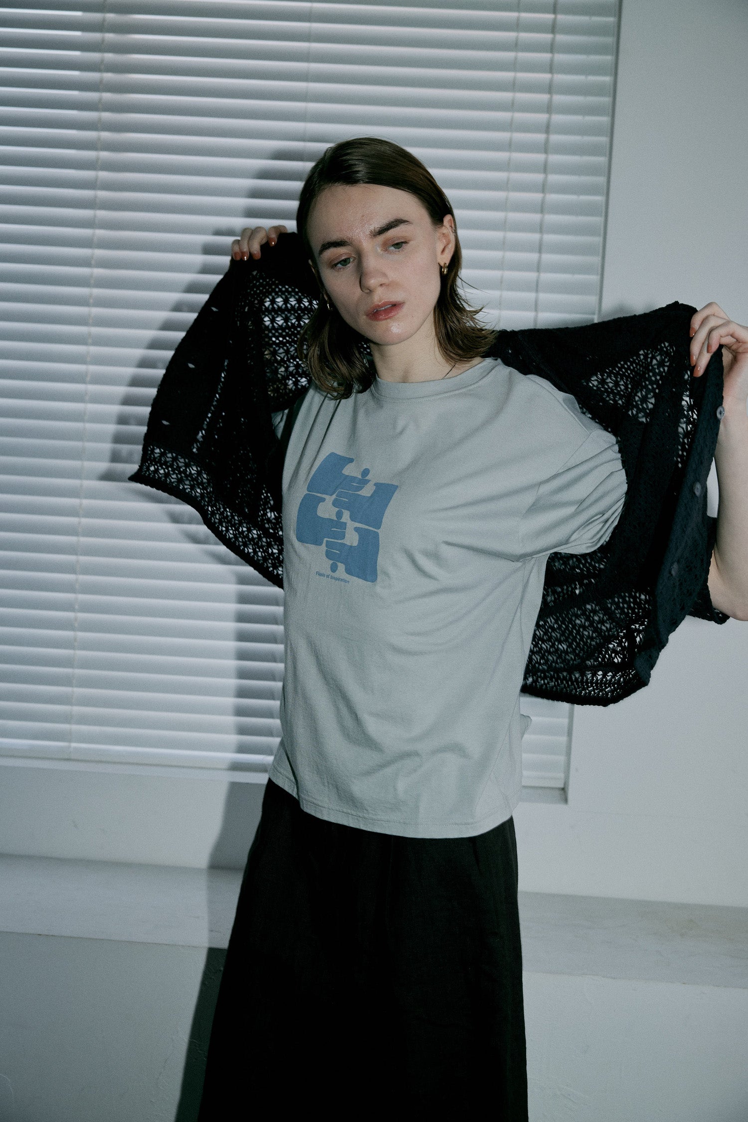 doux bleu ハンドプリントTシャツ DB-2621-060