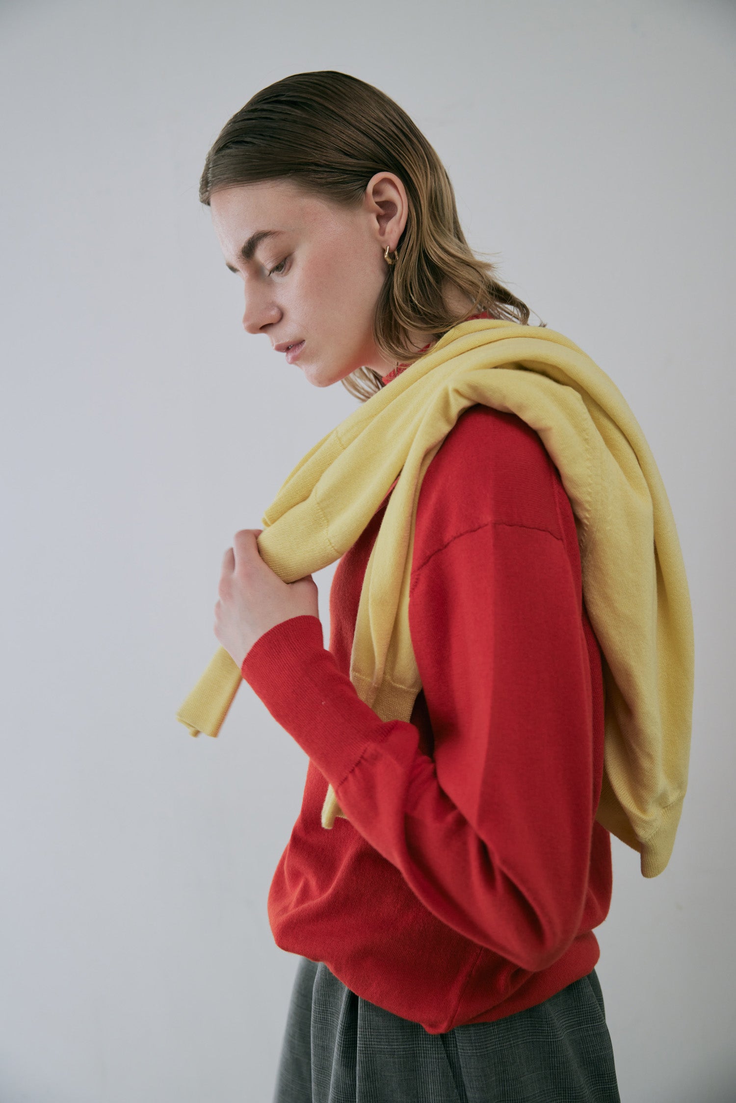 doux bleu コットンシルクカシミアプルオーバー DB-2552-045