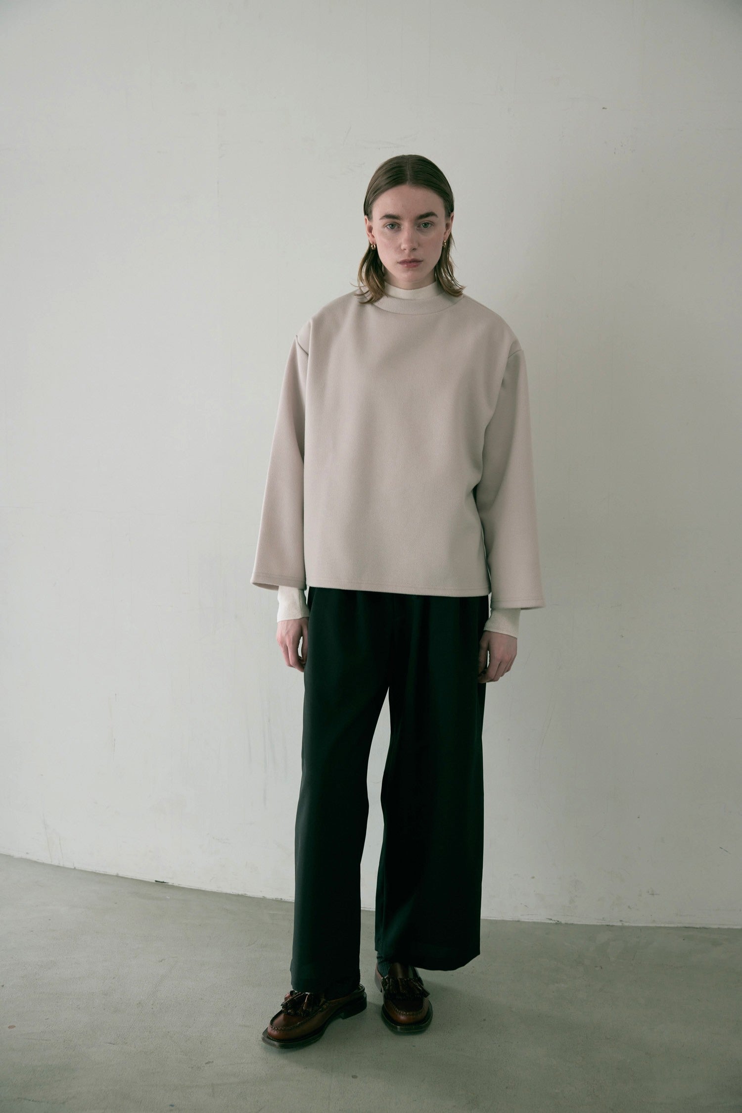 doux bleu コットンシルクカシミアプルオーバー DB-2552-045