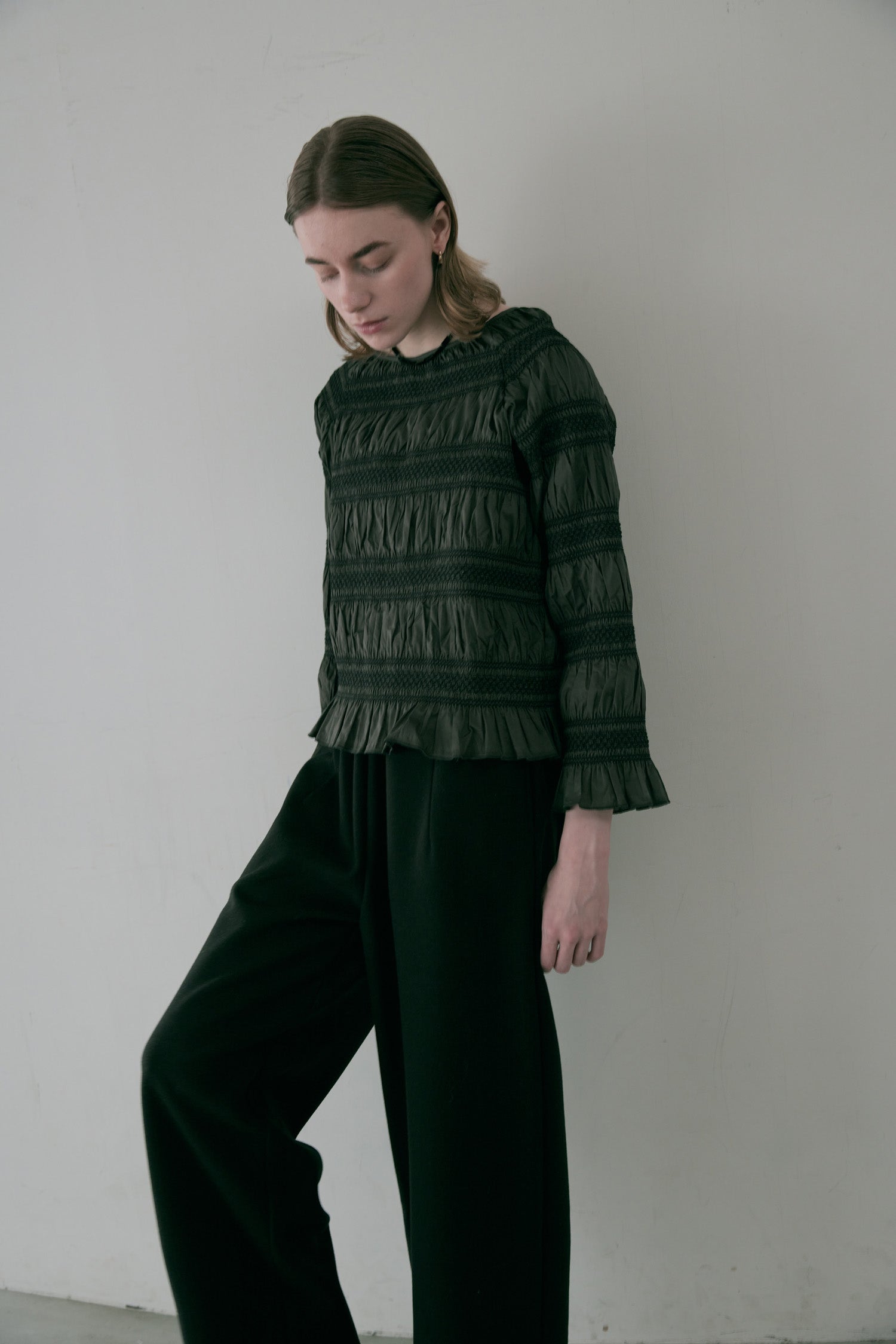 doux bleu スモッキング ボーダー ブラウス DB-2553-054