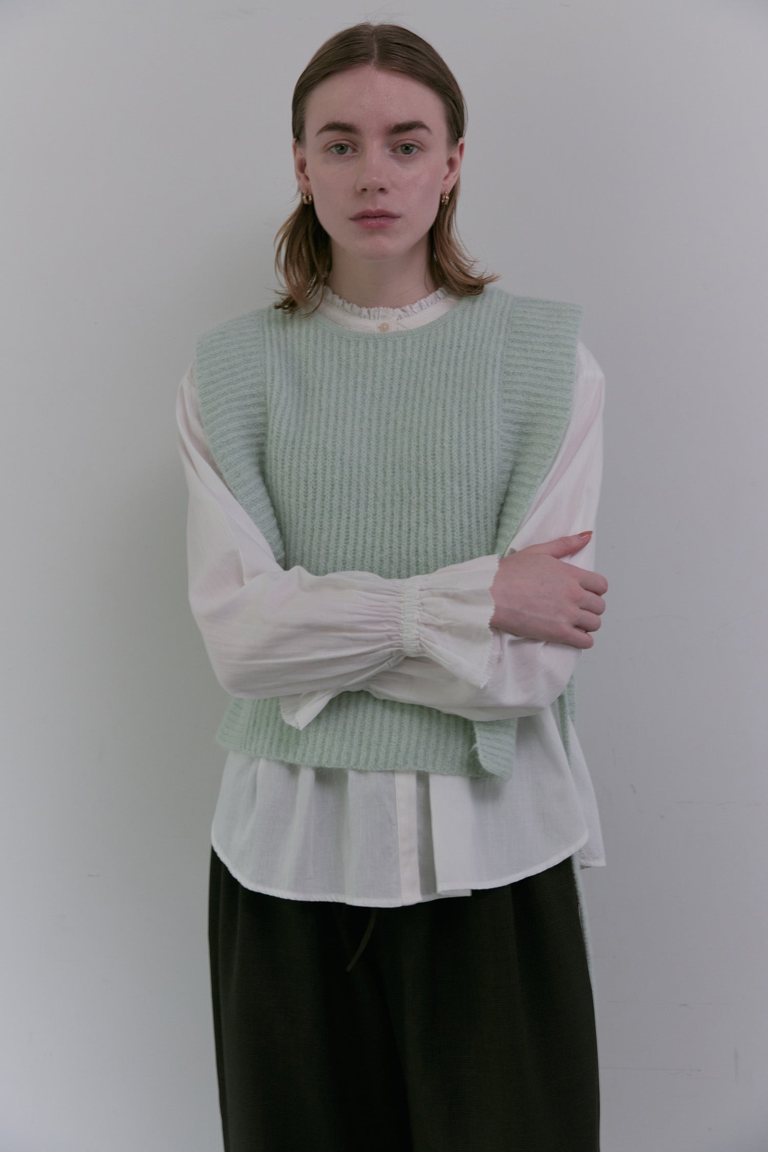 doux bleu アルパカニットベスト DB-2558-056