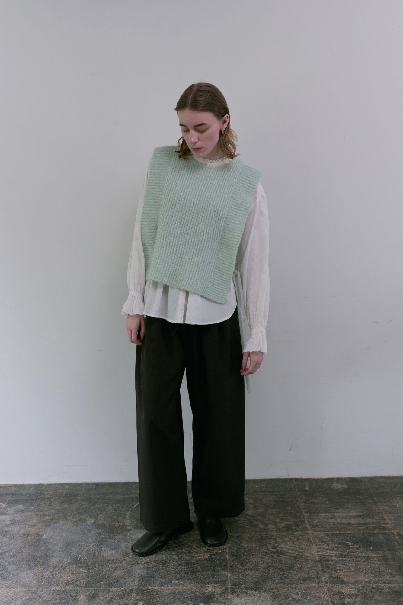 doux bleu アルパカニットベスト DB-2558-056