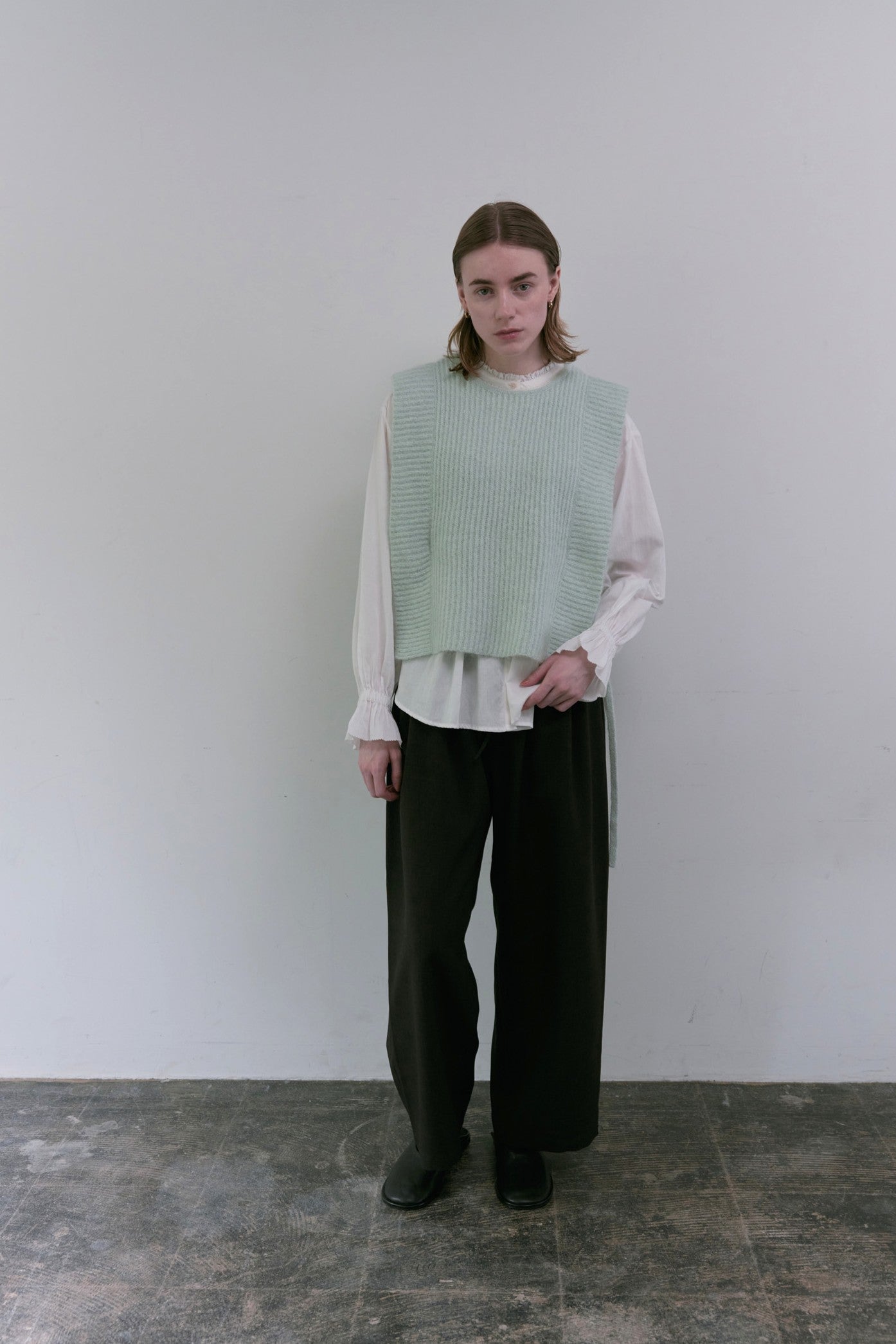 doux bleu アルパカニットベスト DB-2558-056