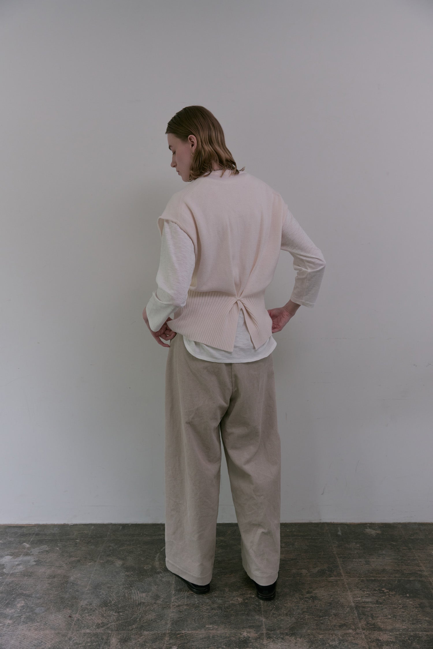 doux bleu コーデュロイ タックパンツ DB-2555-048